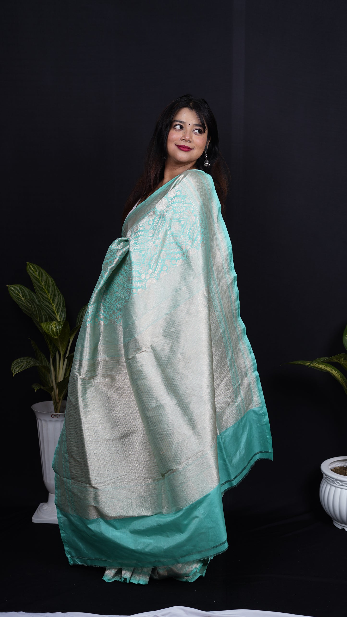 Pure Banarasi Handloom Katan Brocade Saree