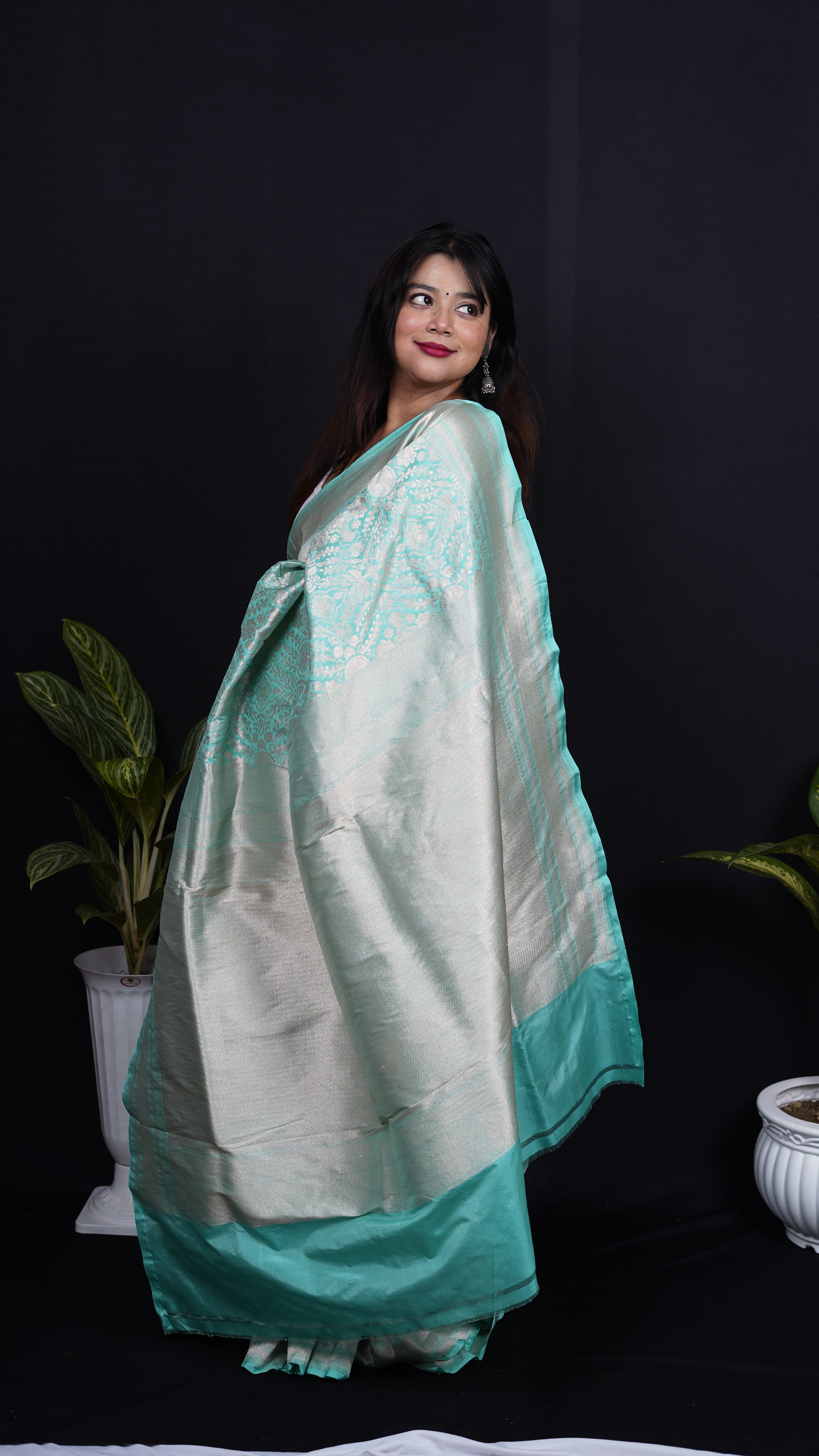 Pure Banarasi Handloom Katan Brocade Saree