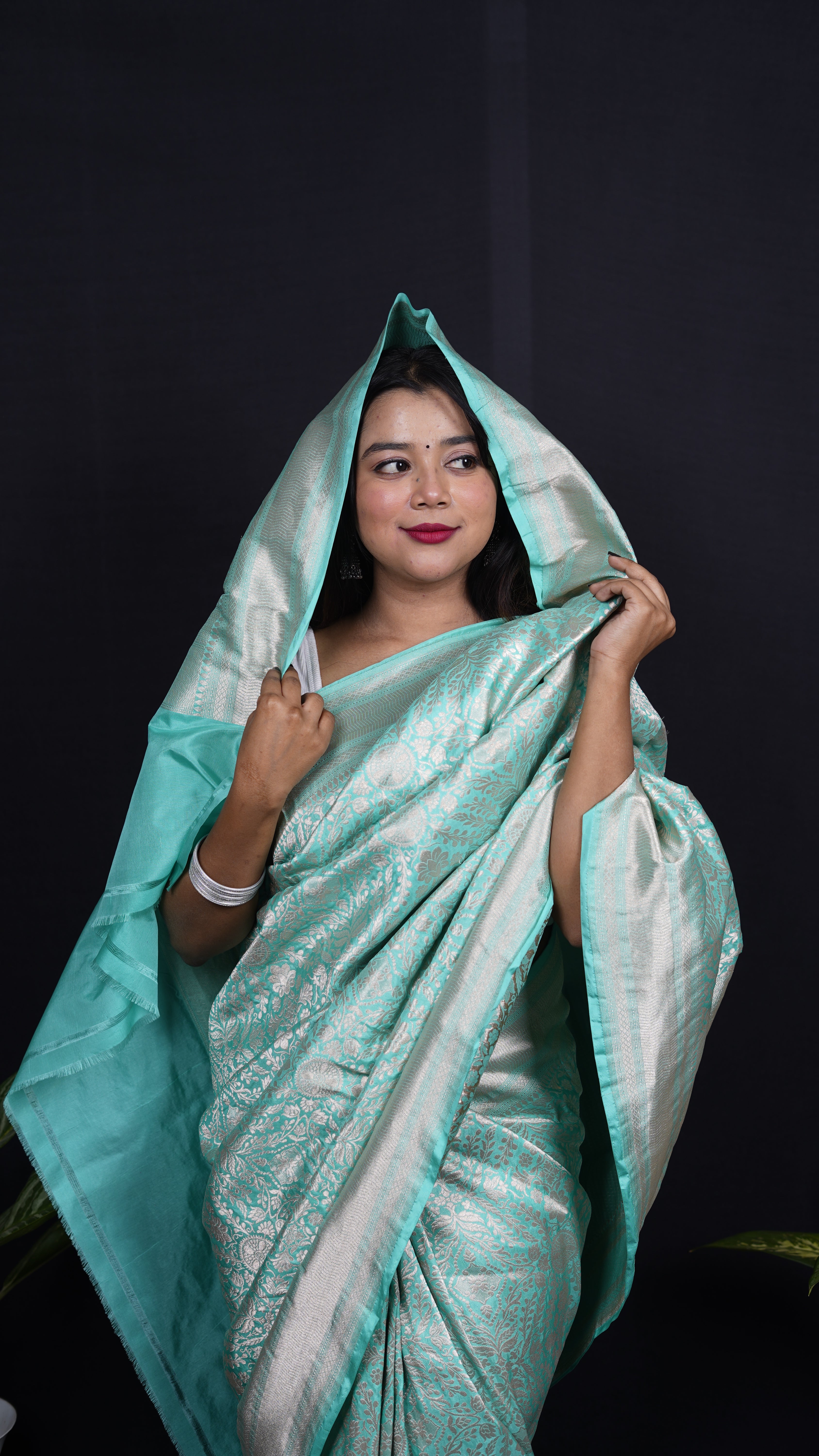 Pure Banarasi Handloom Katan Brocade Saree