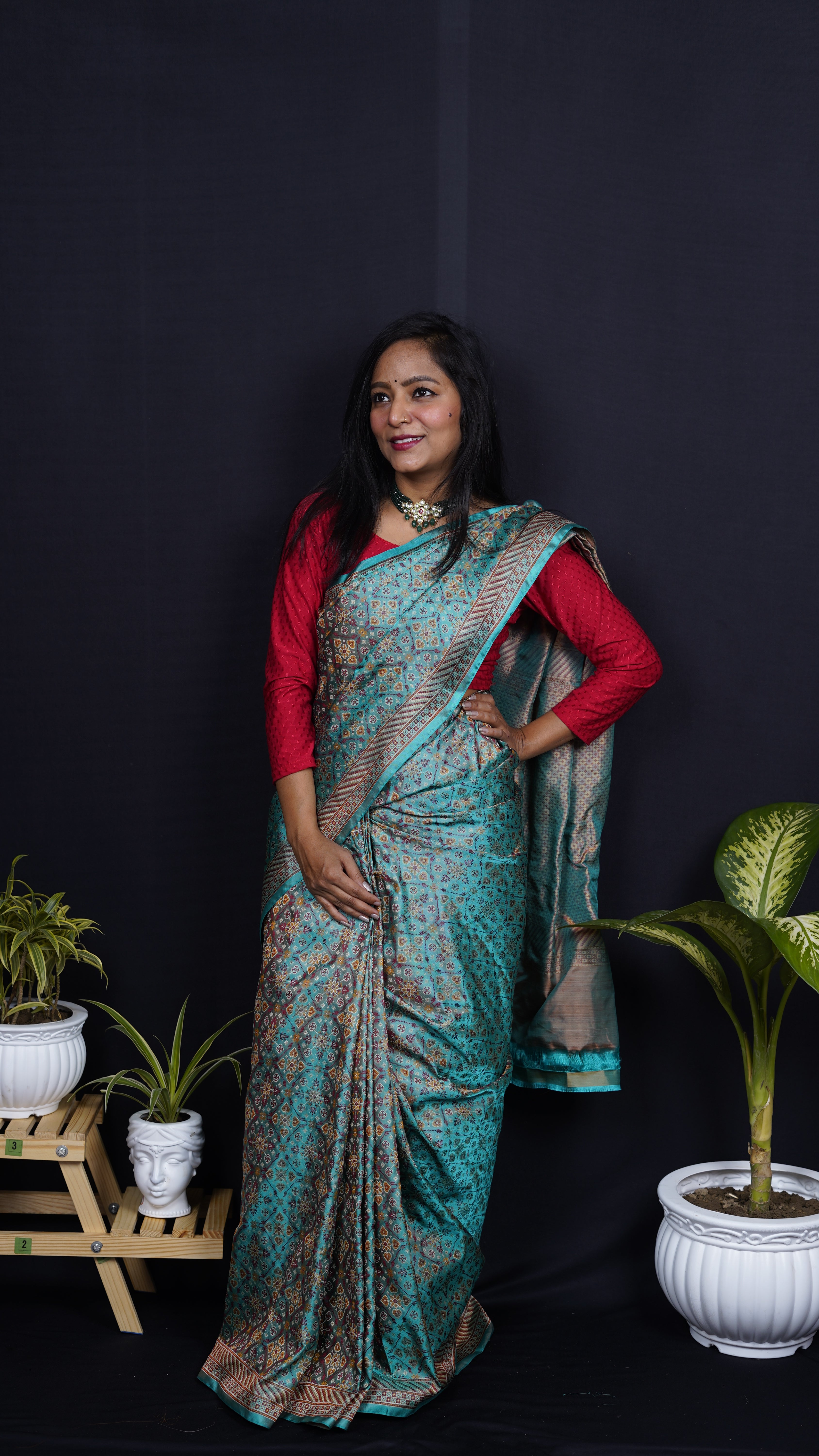 Pure Banarasi Handloom Katan Jamawar Saree