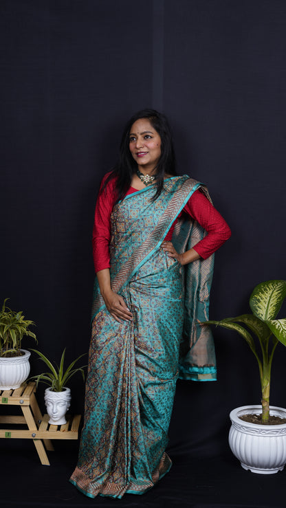 Pure Banarasi Handloom Katan Jamawar Saree