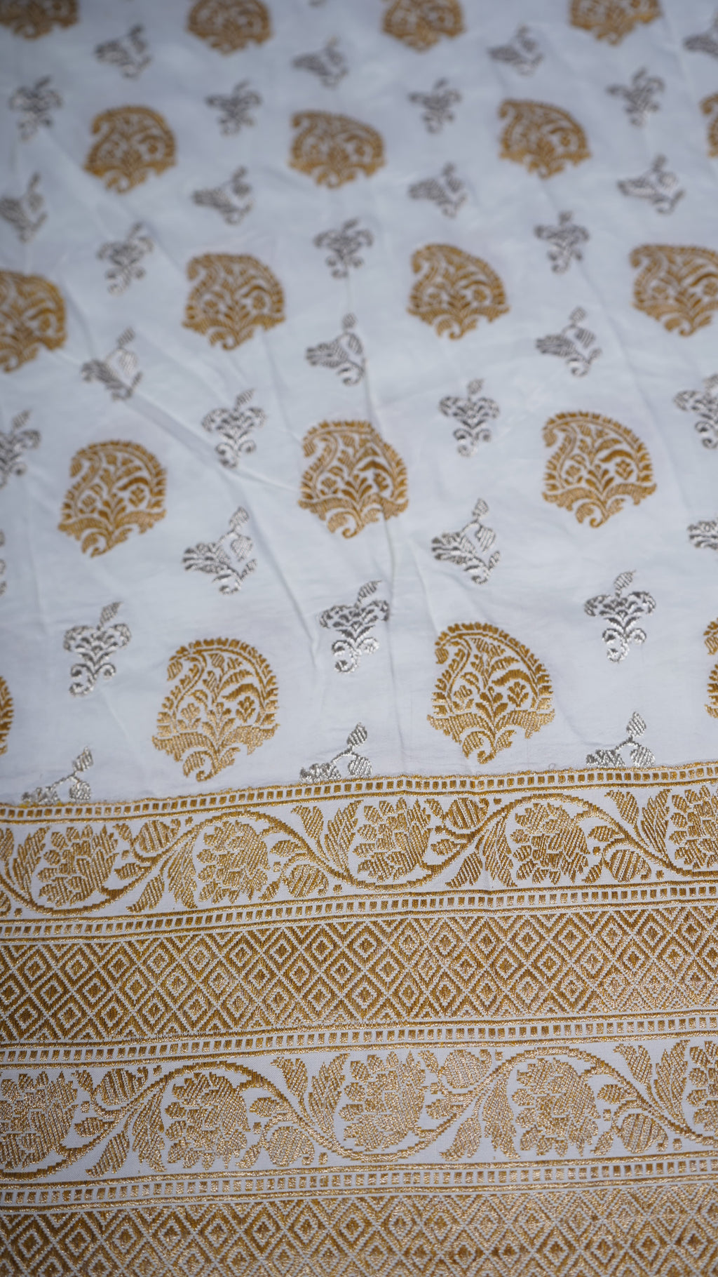 Pure Banarasi Handloom Katan Mashru Real Zari Saree