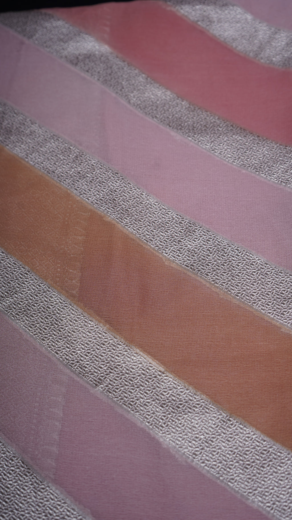 Pure Banarasi Handloom Khaddi Georgette Rangkaat Striped Saree