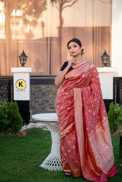 Pure Banarasi Handloom Katan Silk Real Zari Saree