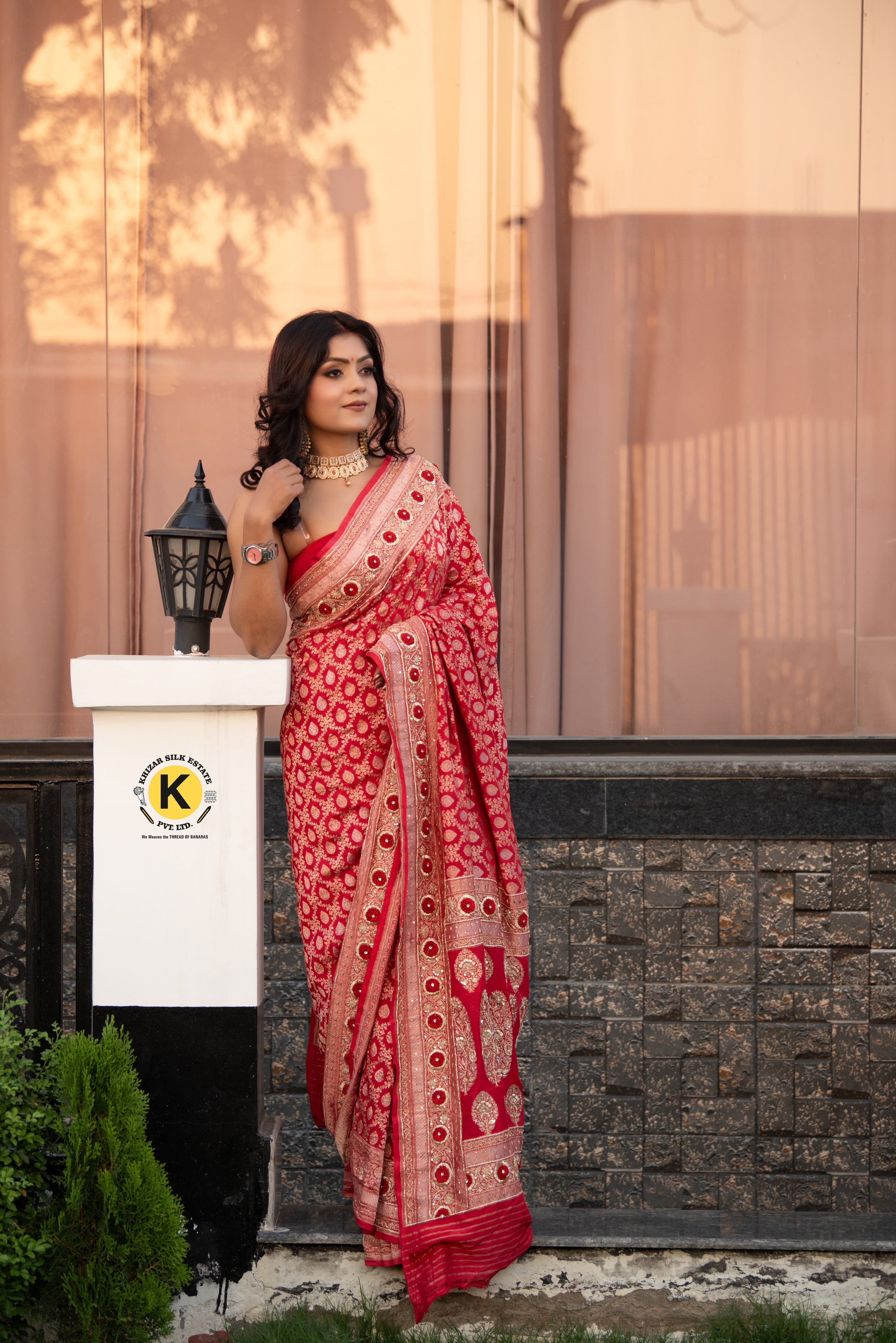Pure Banarasi Handloom Katan Silk Real Zari Handwork Saree