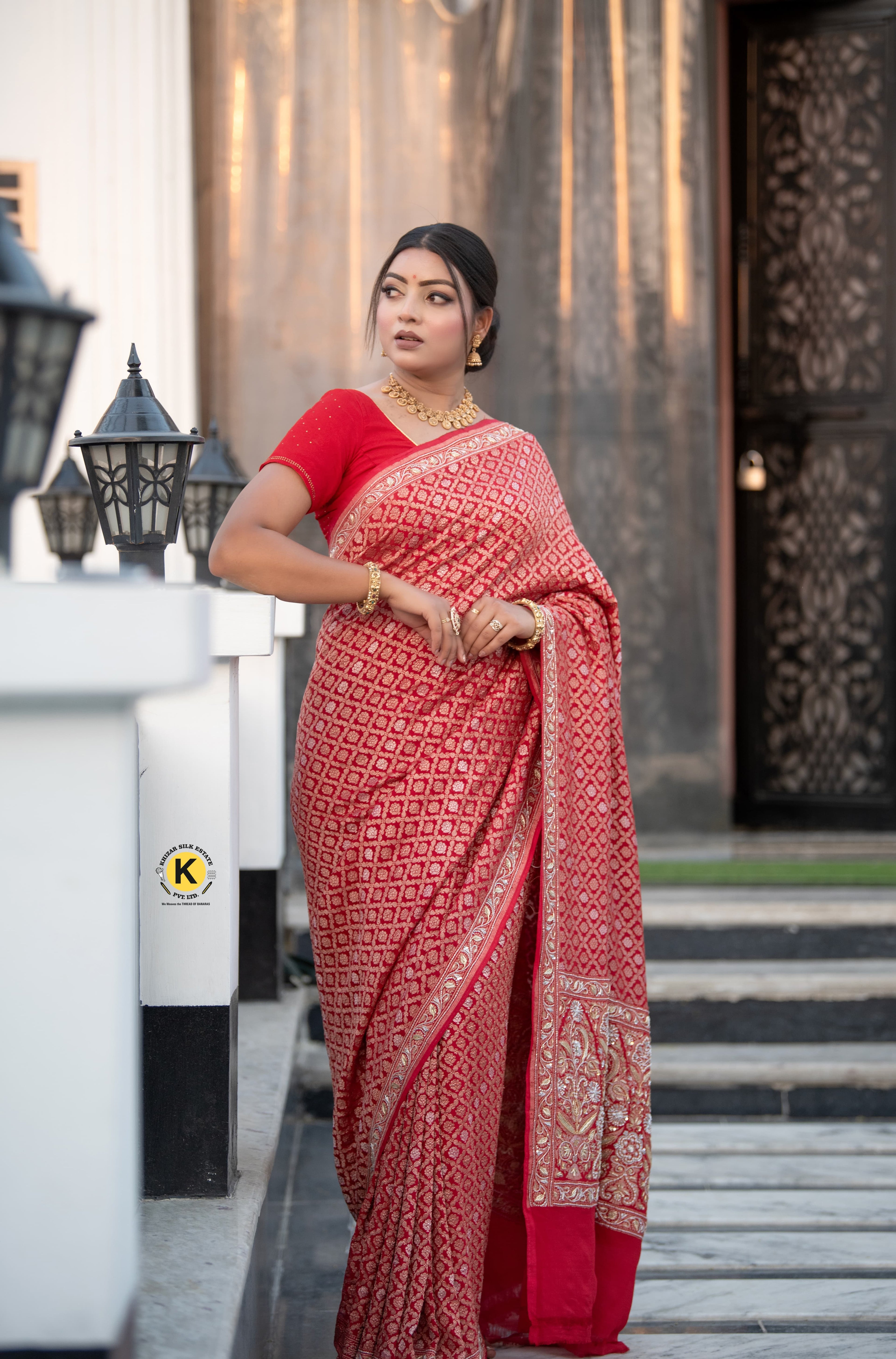 Pure Banarasi Handloom Real Zari Handwork Saree
