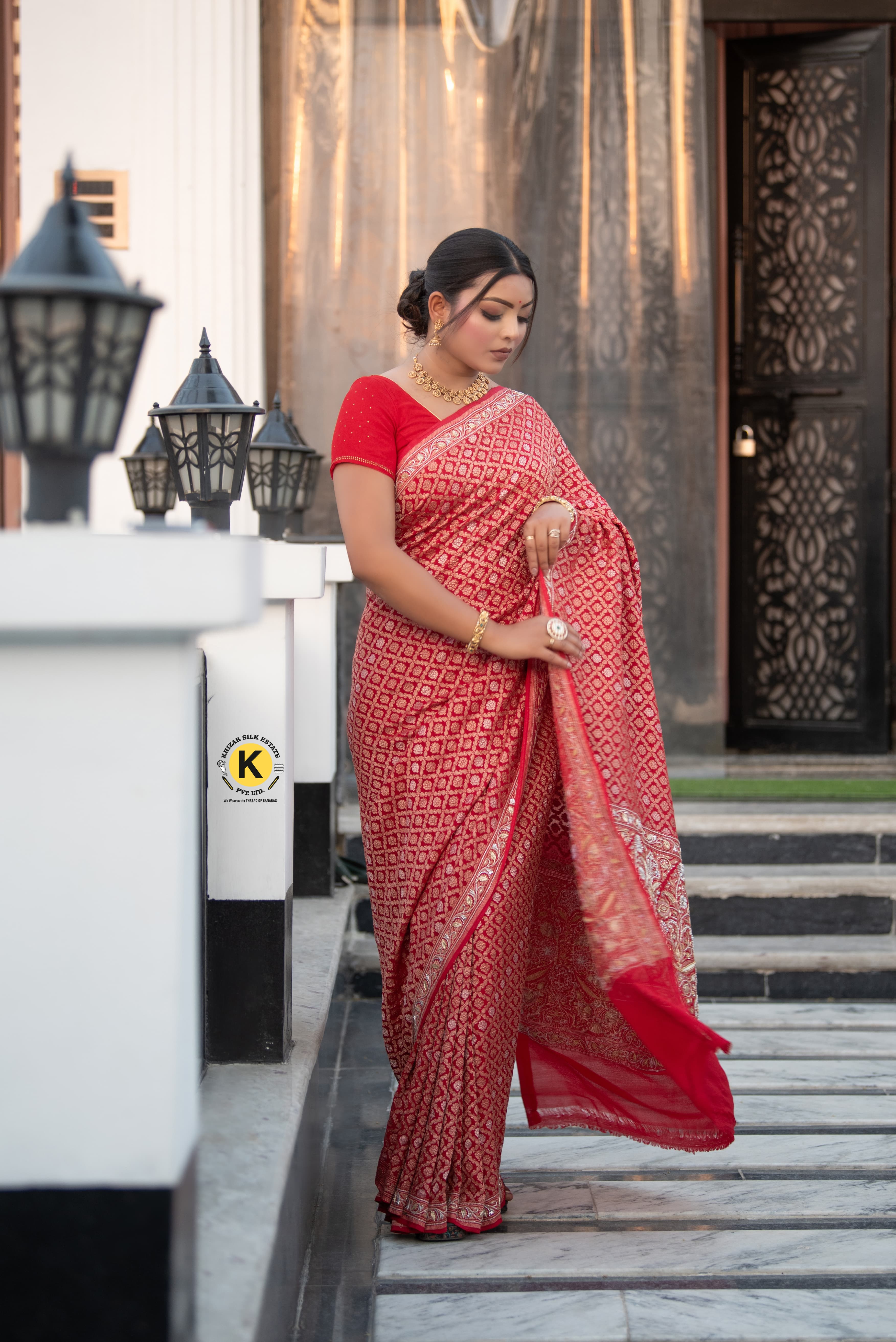 Pure Banarasi Handloom Real Zari Handwork Saree