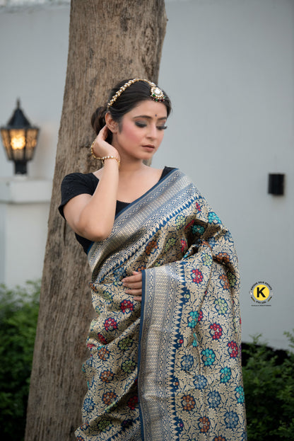 Pure Banarasi Handloom Katan Kinkhwab Saree
