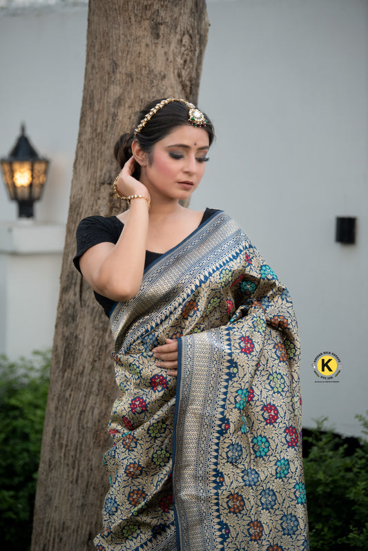 Pure Banarasi Handloom Katan Kinkhwab Saree