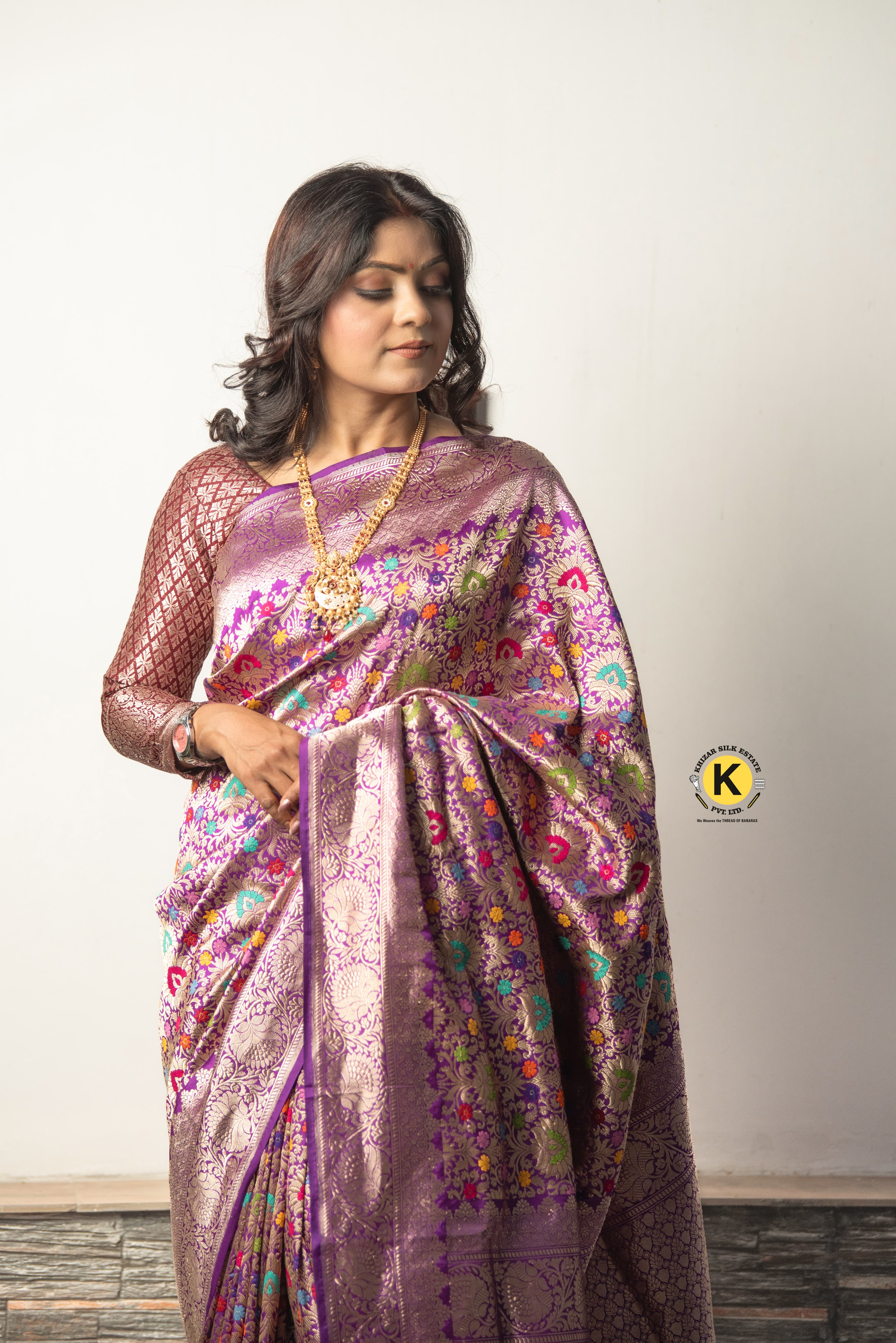Pure Banarasi Handloom Katan Kinkhwab Saree