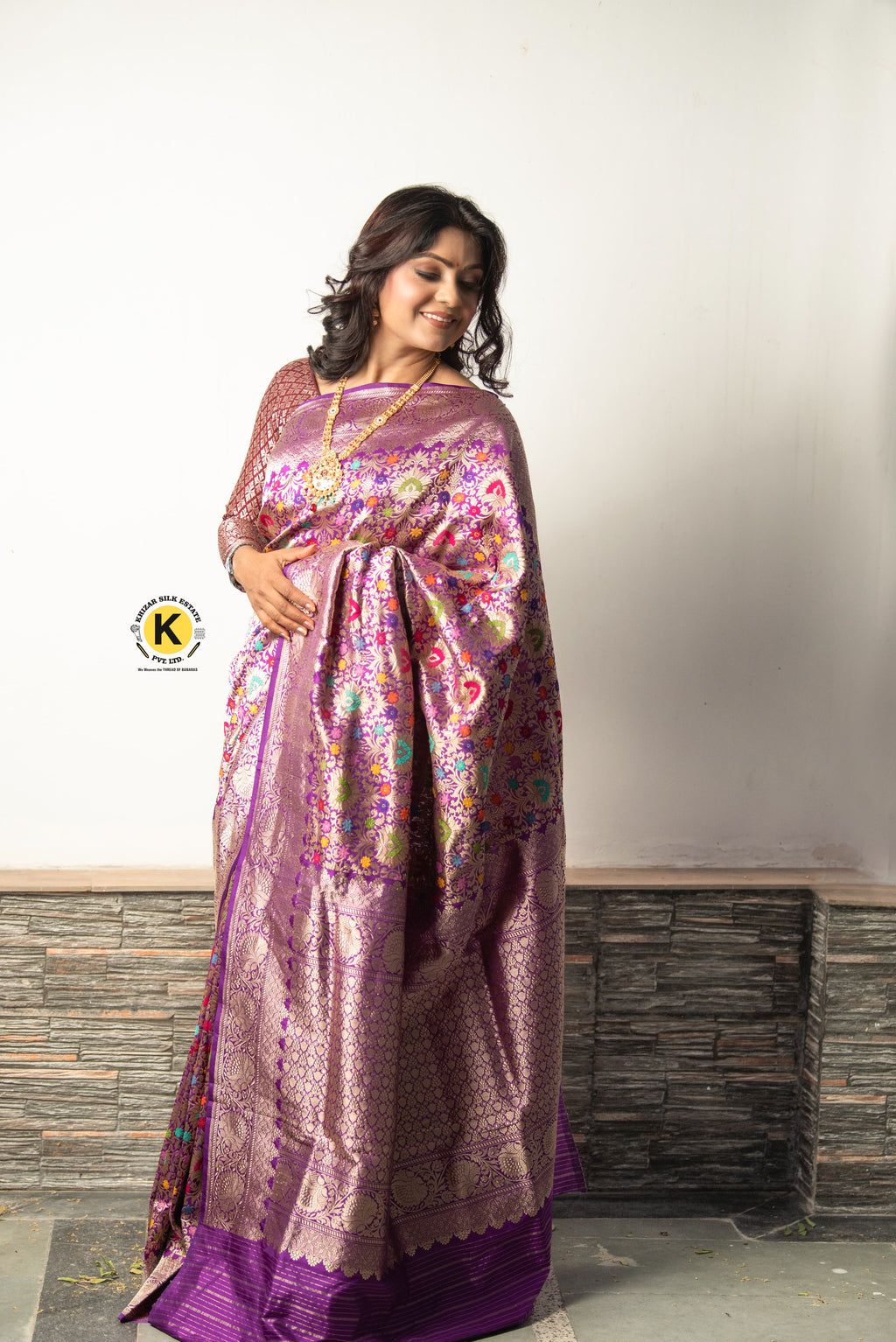 Pure Banarasi Handloom Katan Kinkhwab Saree