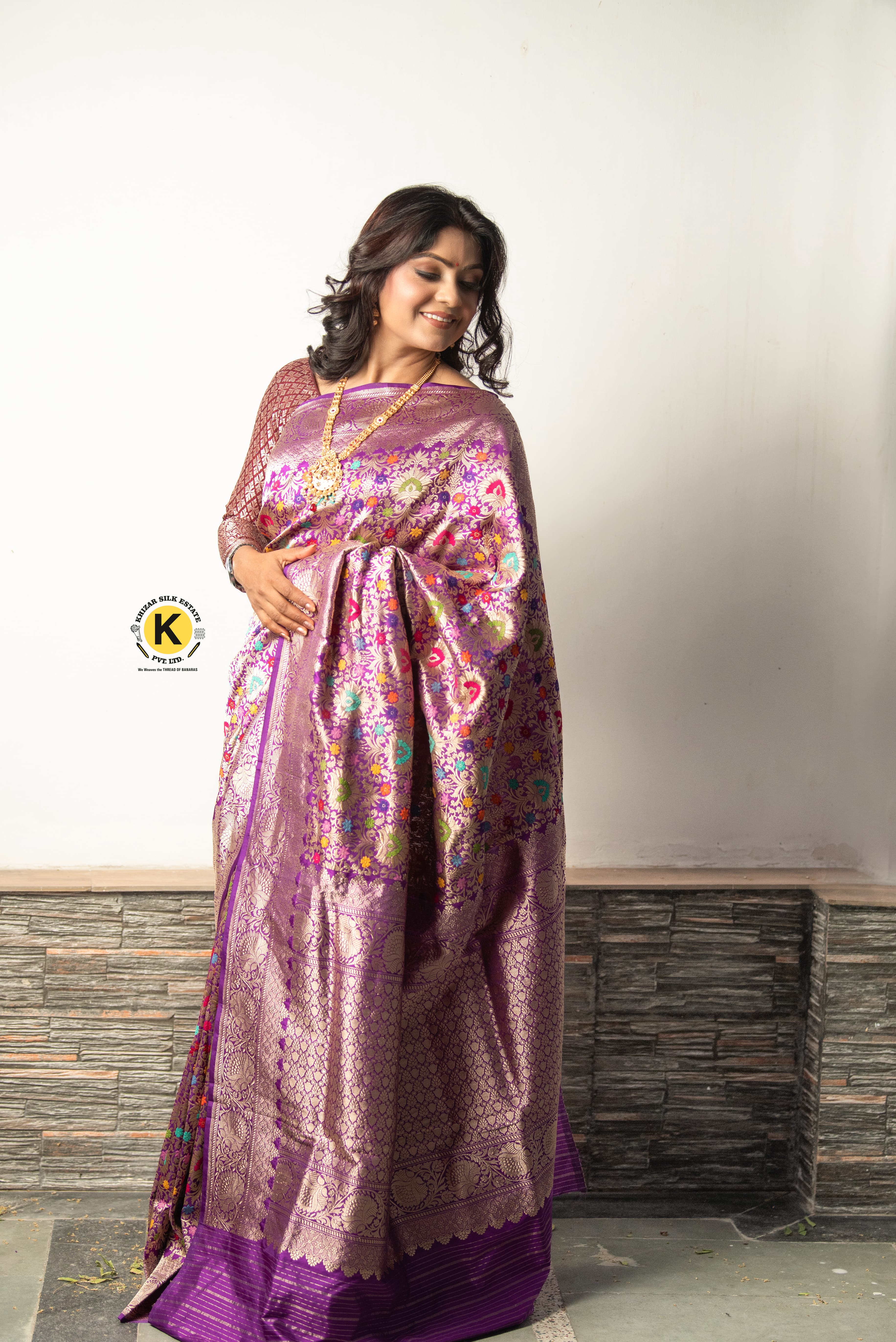 Pure Banarasi Handloom Katan Kinkhwab Saree