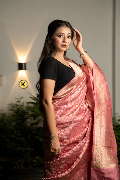 Pure Banarasi Handloom Katan Silk Real Zari Saree