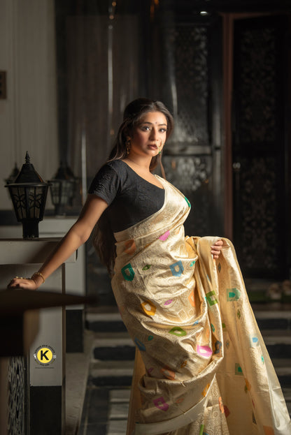 Pure Banarasi Handloom Katan Kinkhwab Saree