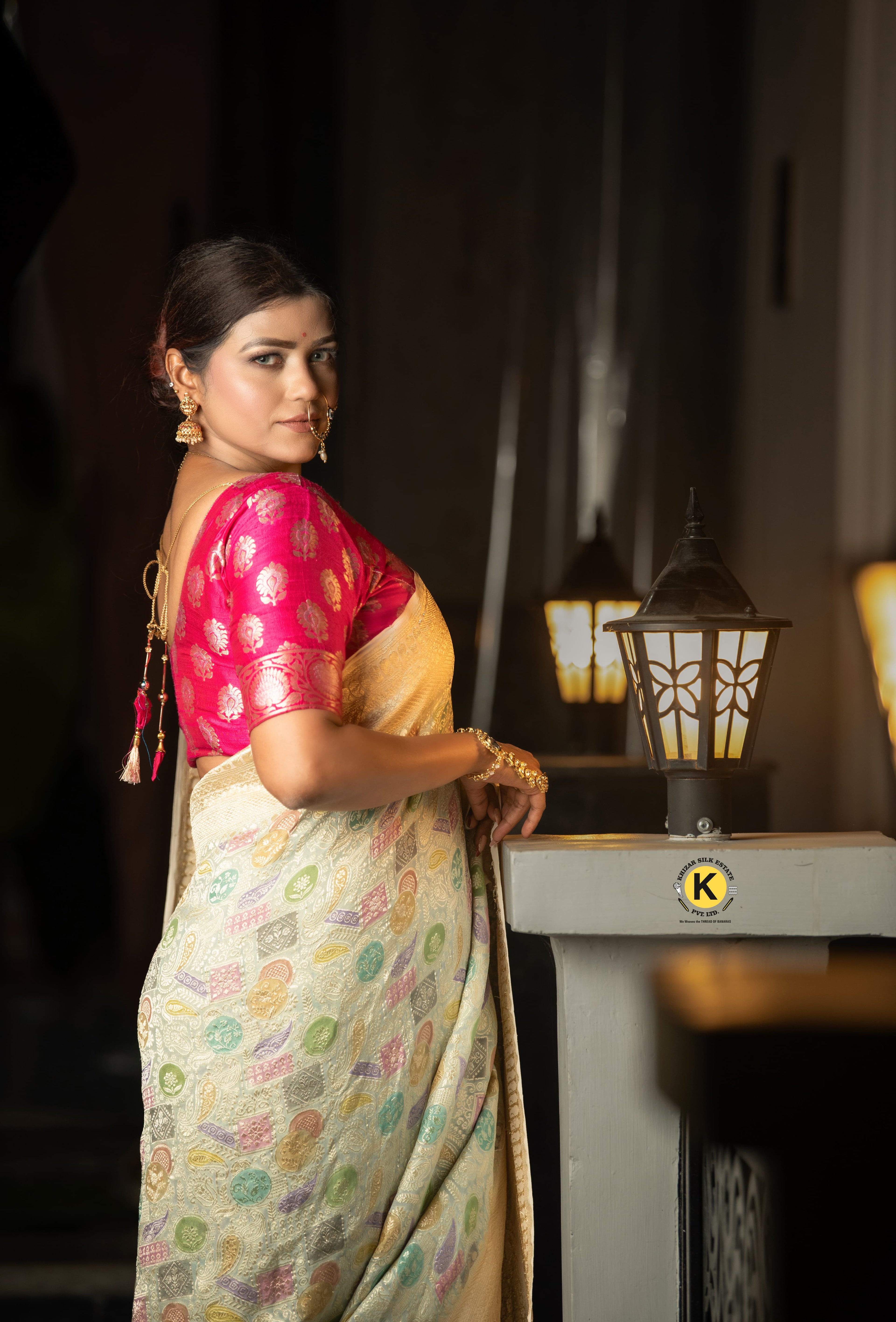 Pure Banarasi Handloom Khaddi Georgette Brocade Saree