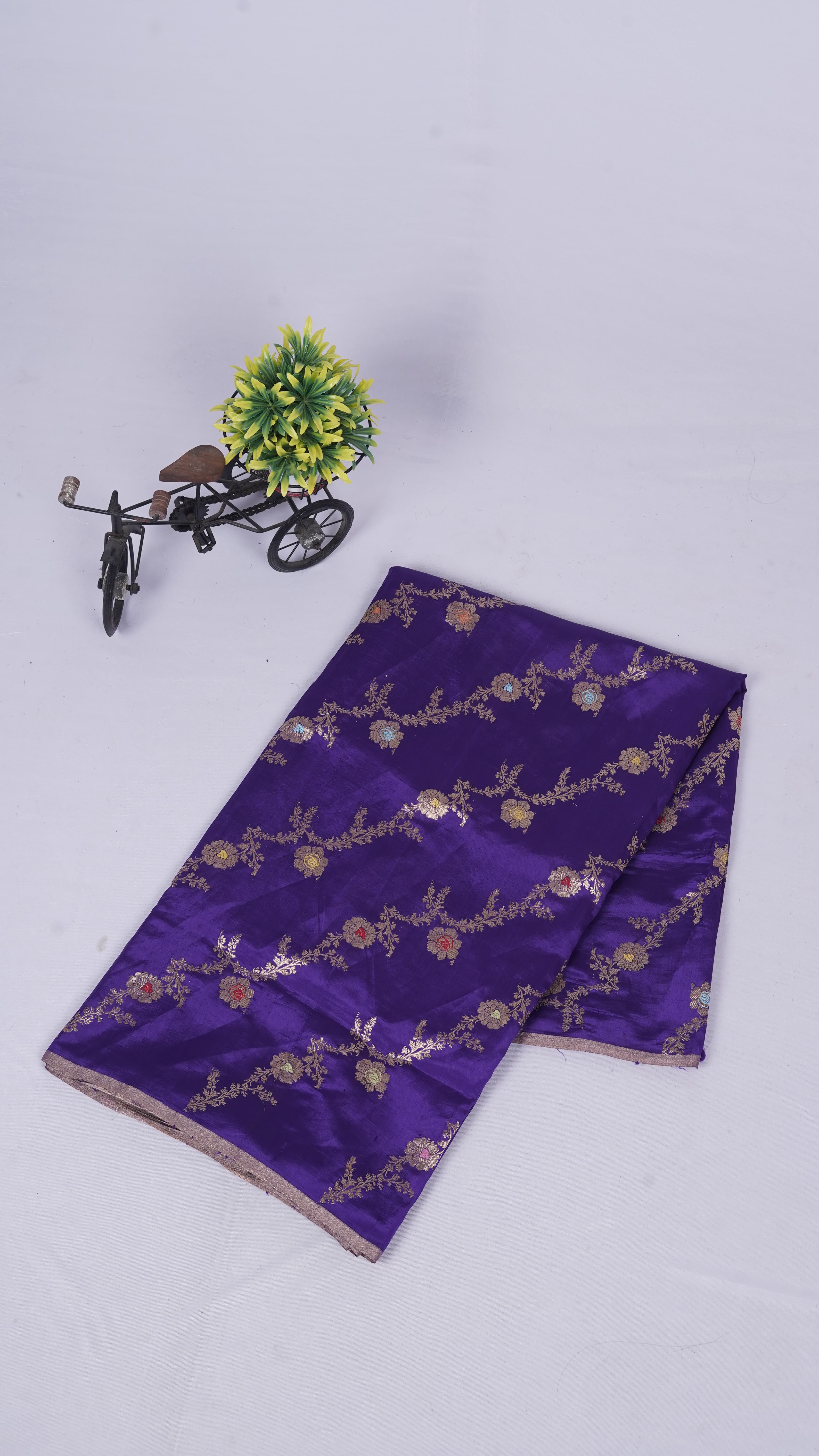 Pure Banarasi Handloom Katan Raw mango Saree