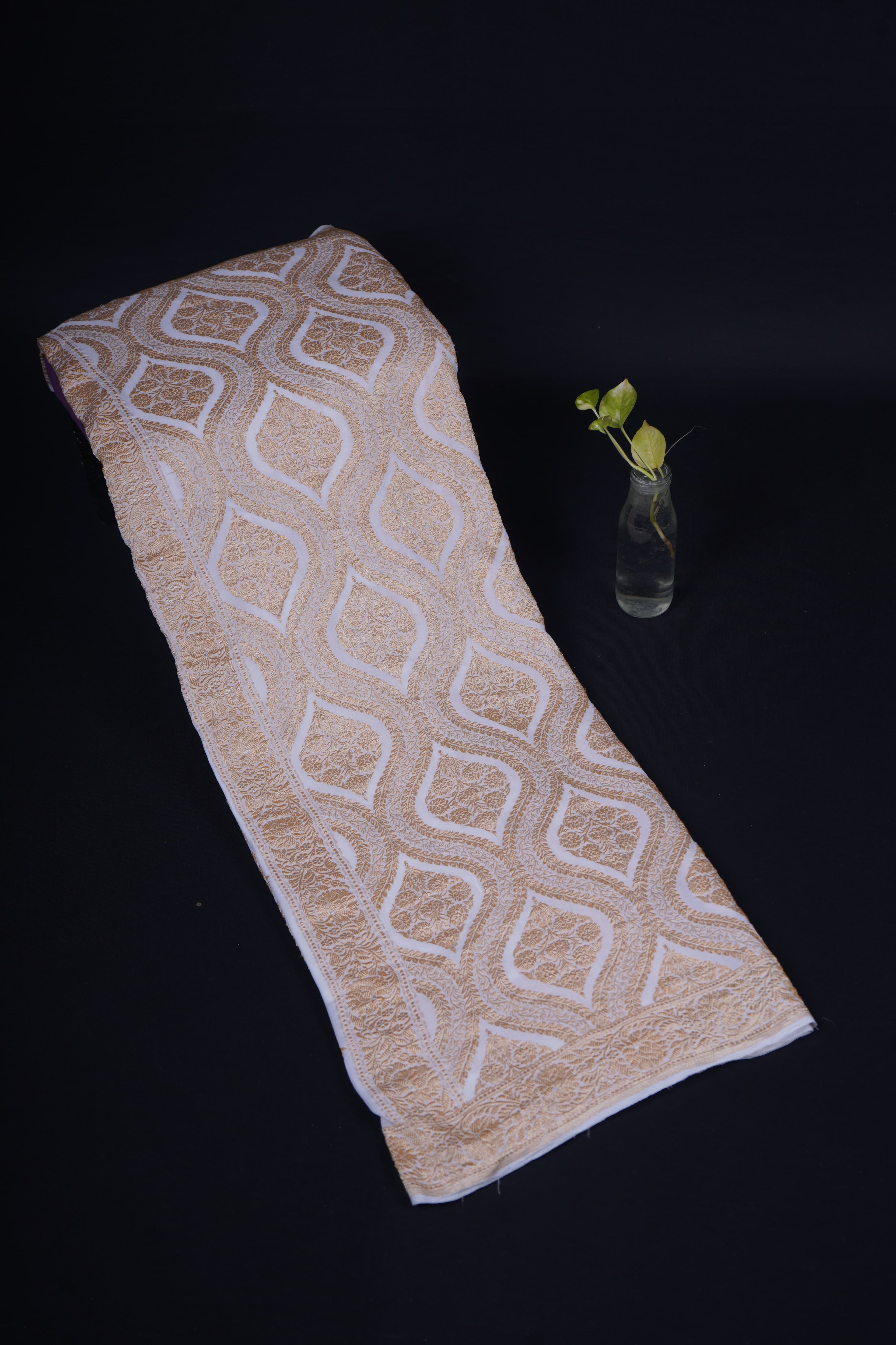 Pure Banarasi Handloom Khaddi Georgette Mehraab Real Zari  Saree