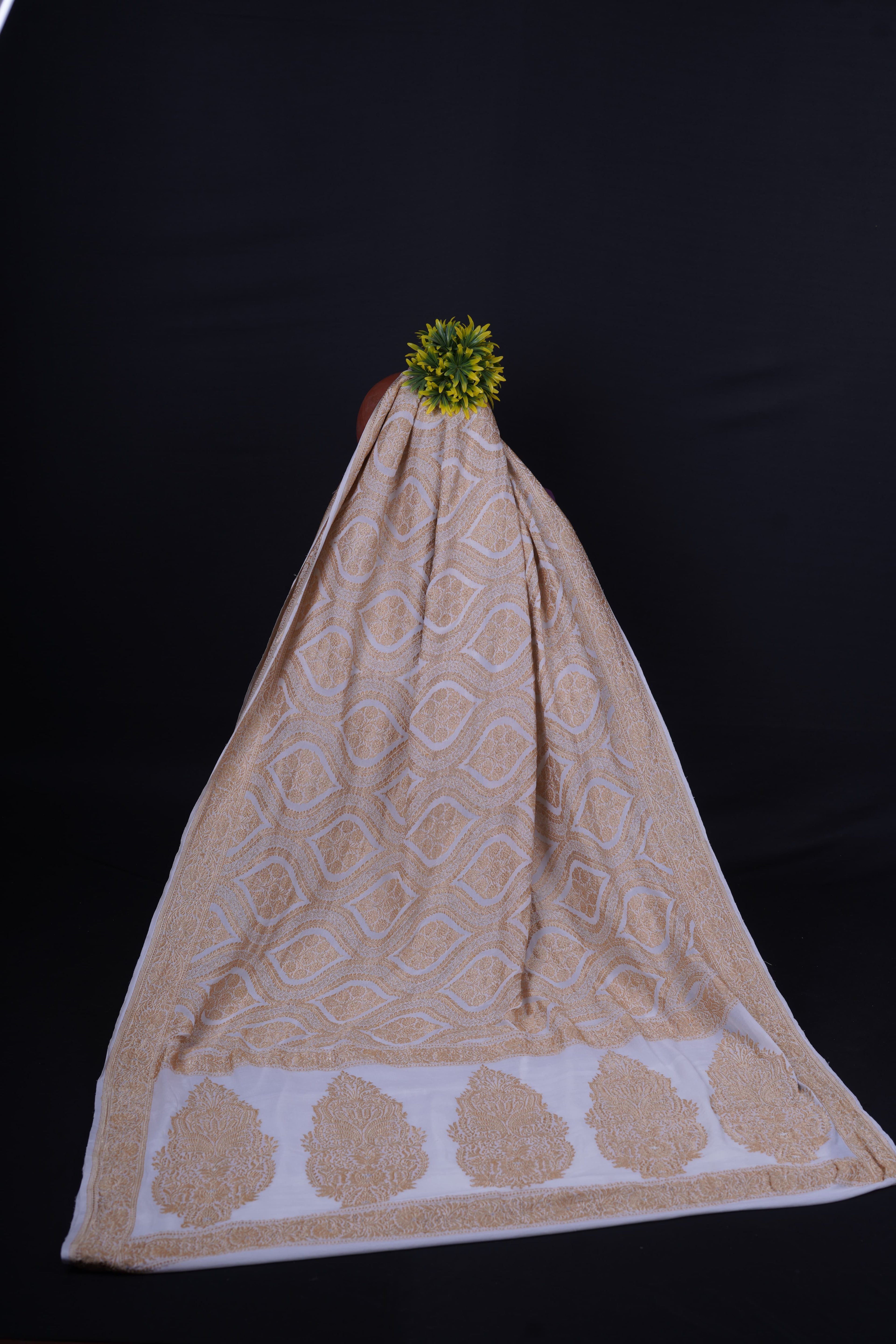 Pure Banarasi Handloom Khaddi Georgette Mehraab Real Zari  Saree