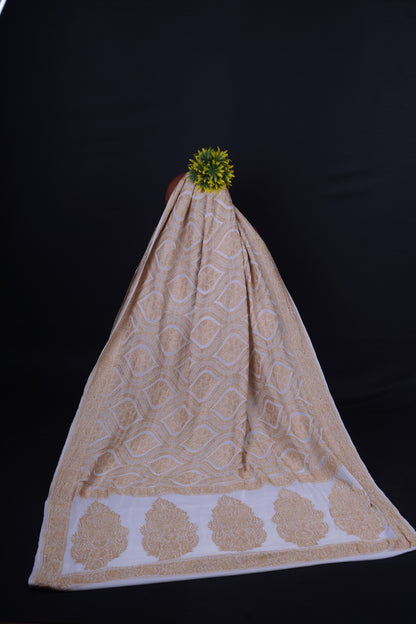 Pure Banarasi Handloom Khaddi Georgette Mehraab Real Zari  Saree