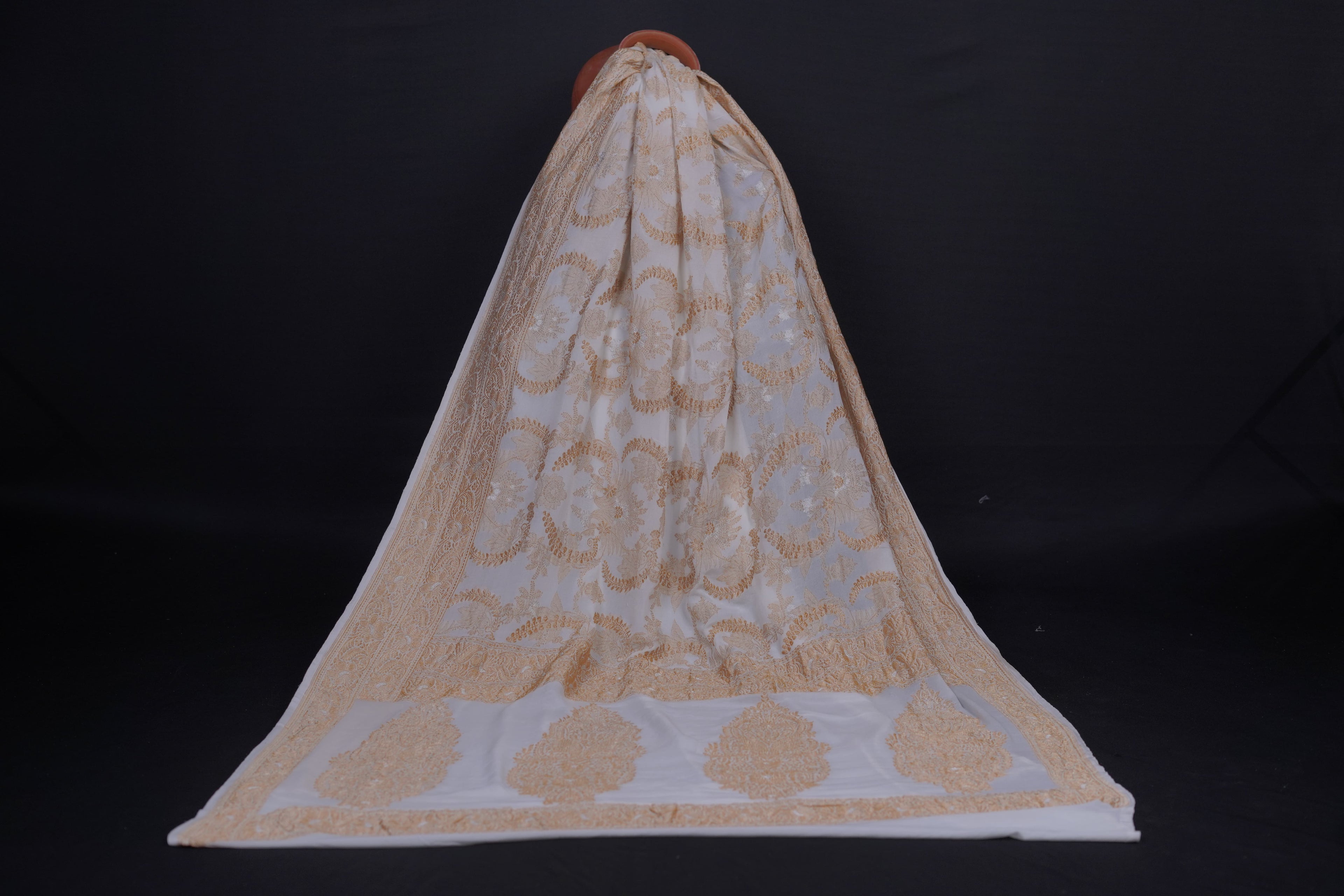 Pure Banarasi Handloom Khaddi Georgette Real Zari Kadhuwa Saree