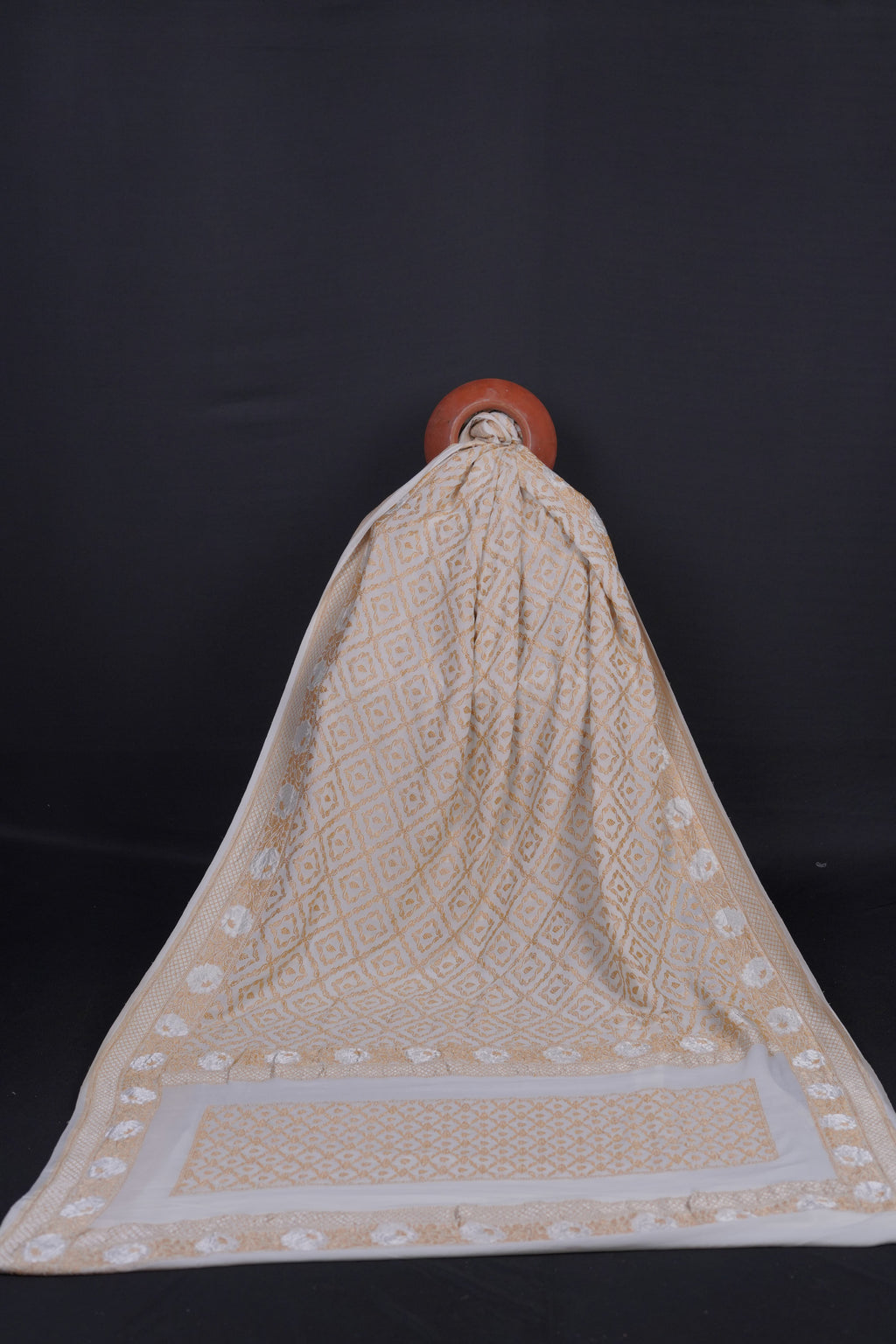 Pure Banarasi Handloom Khaddi Georgette Real Zari Jungla Saree