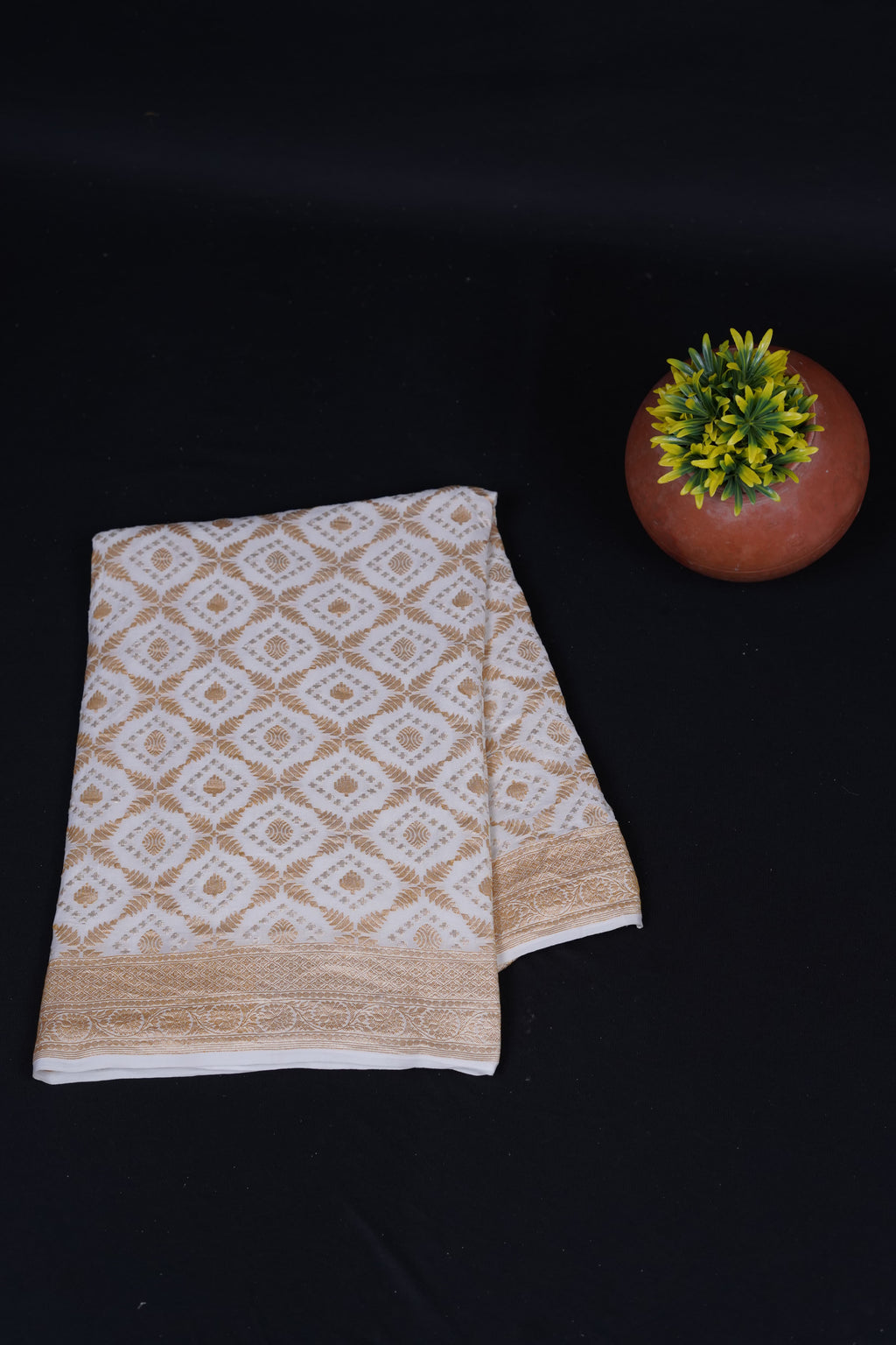 Pure Banarasi Handloom Khaddi Georgette Real Zari Jungla Saree