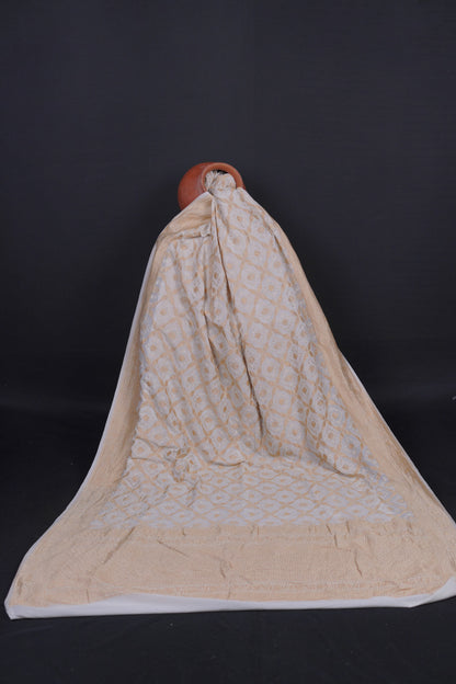 Pure Banarasi Handloom Khaddi Georgette Real Zari Jungla Saree