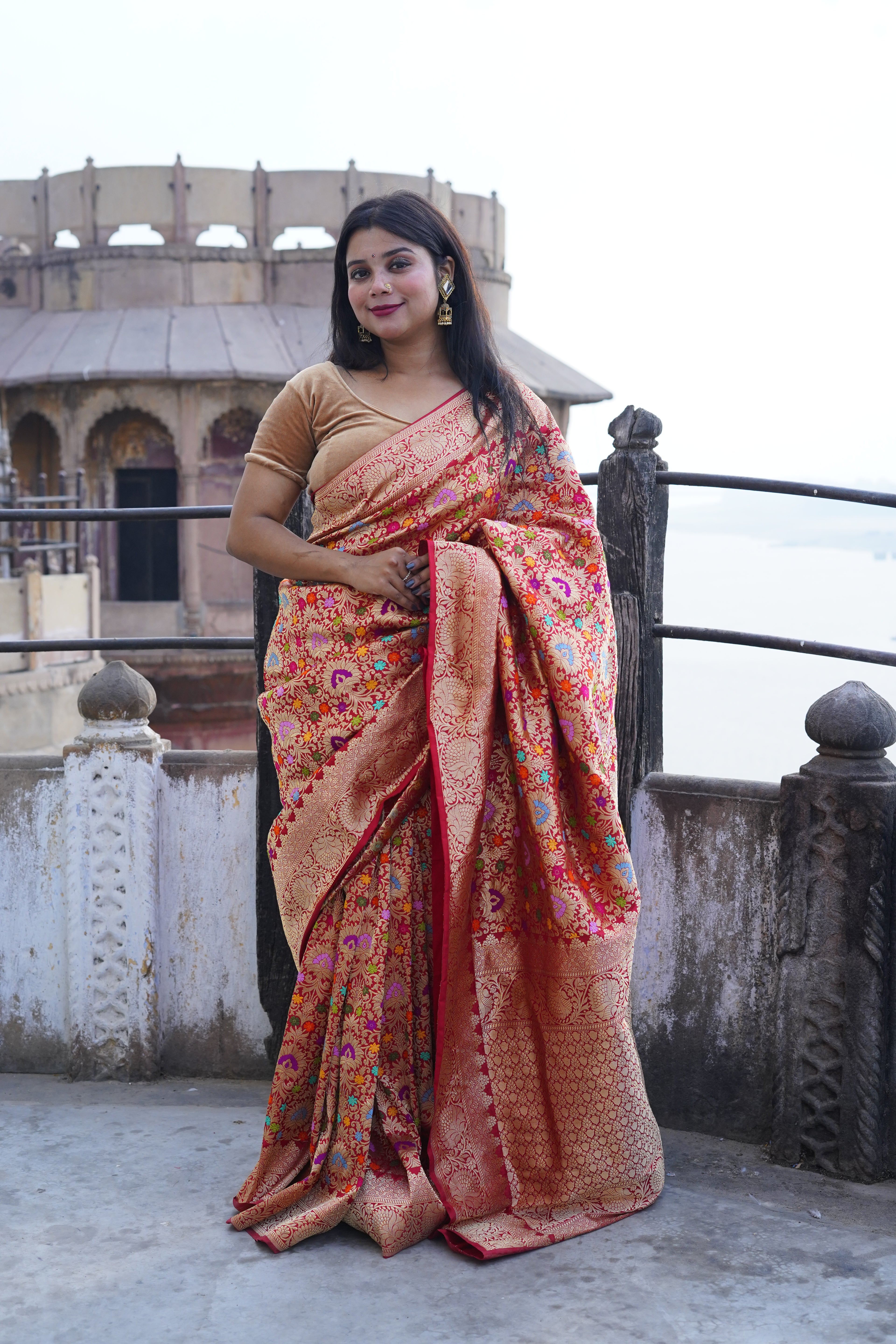 Pure Banarasi Handloom Katan Kinkhwab Saree