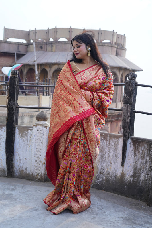 Pure Banarasi Handloom Katan Kinkhwab Saree