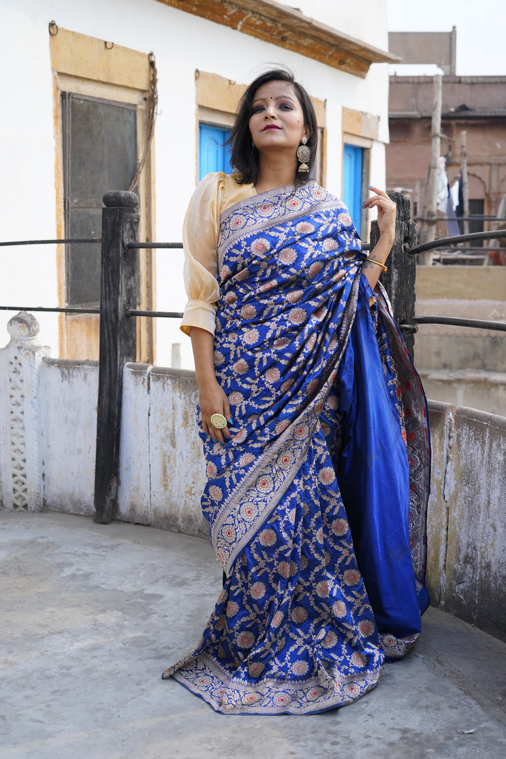 Pure Banarasi Handloom Katan Jamdani Patola Saree