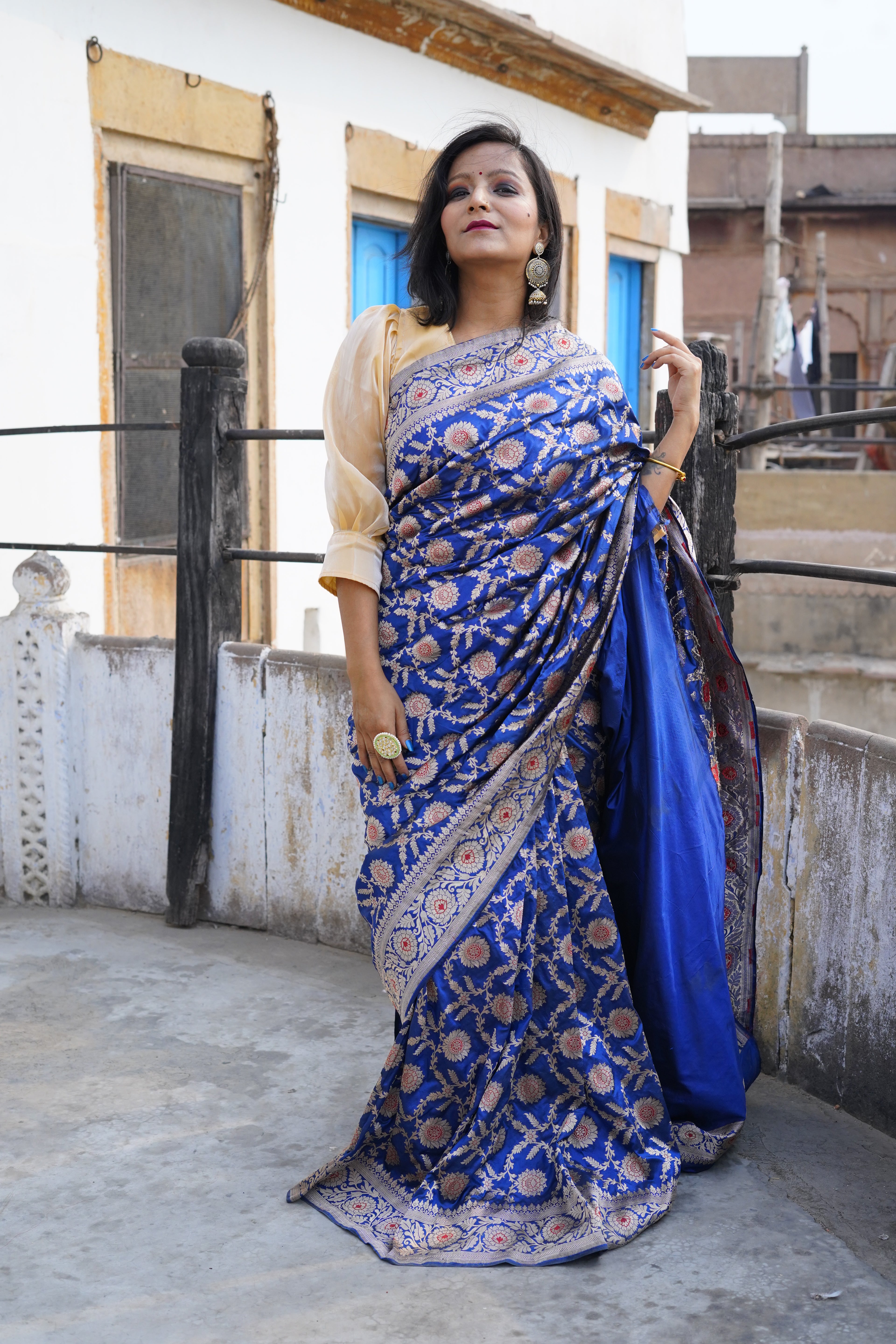 Pure Banarasi Handloom Katan Jamdani Patola Saree