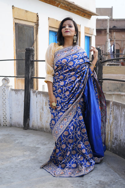 Pure Banarasi Handloom Katan Jamdani Patola Saree
