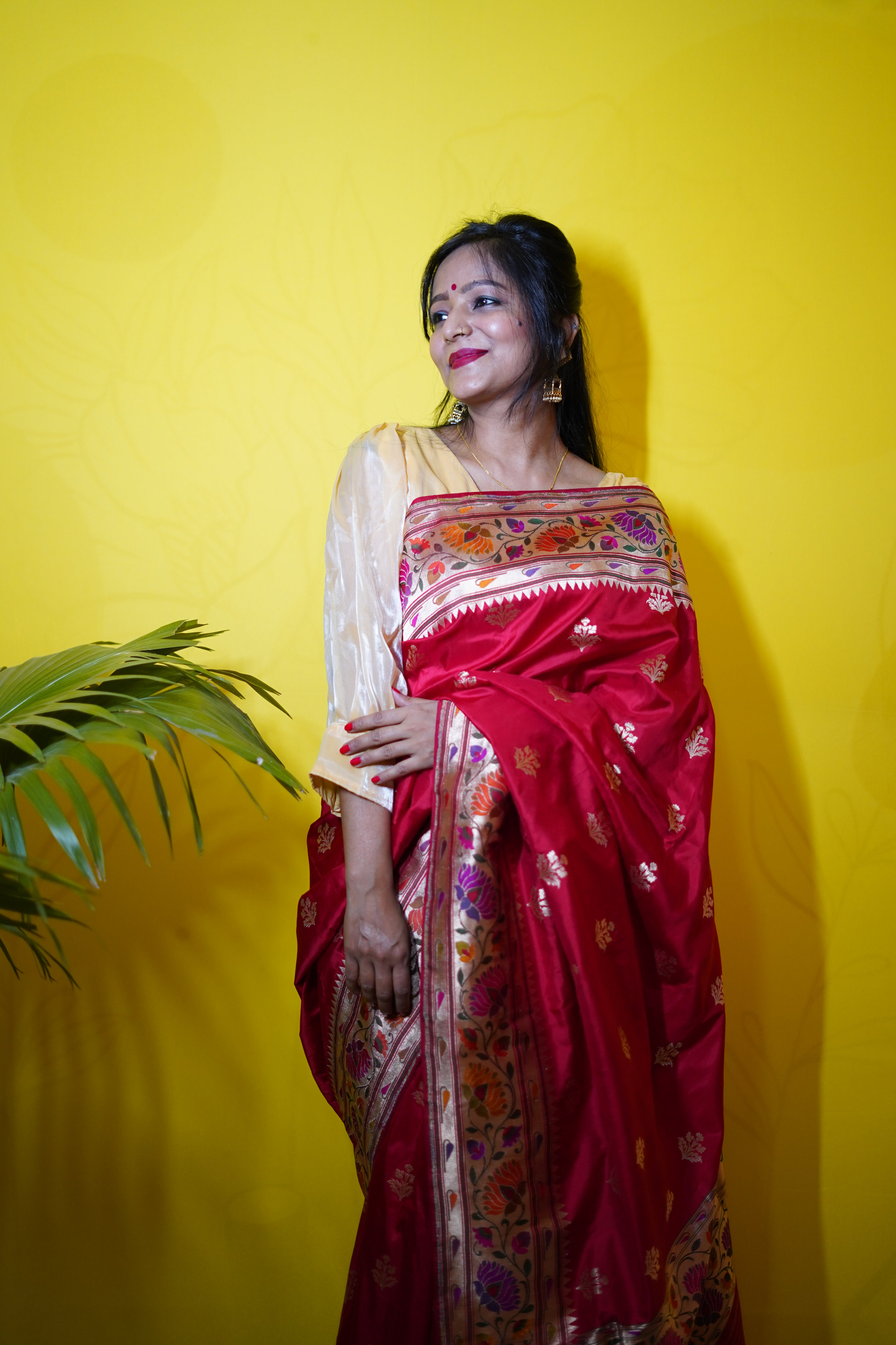 Pure Banarasi Handloom Katan Paithani Saree
