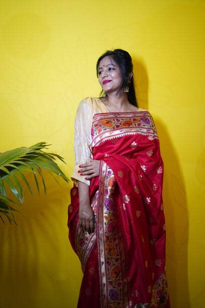 Pure Banarasi Handloom Katan Paithani Saree