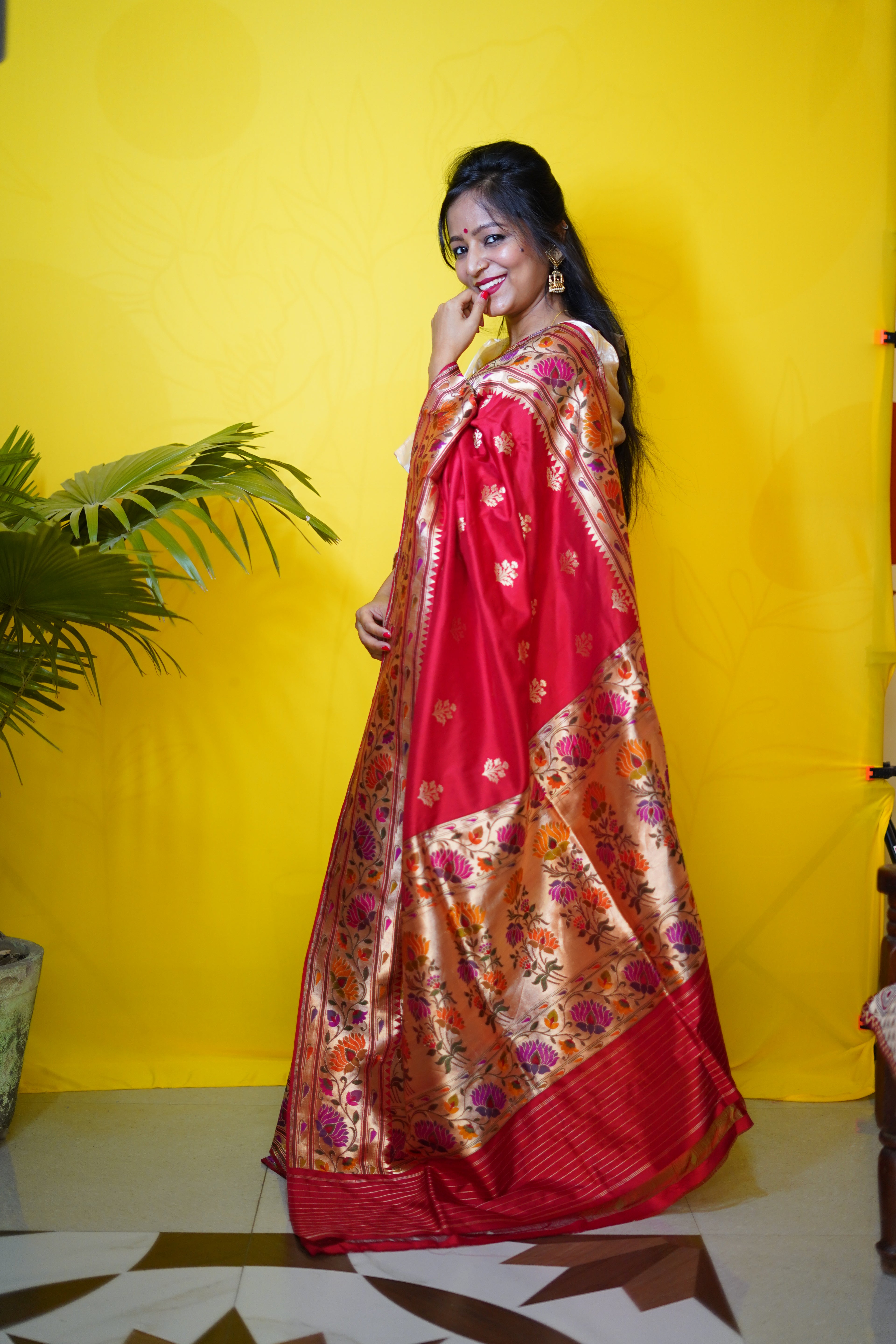 Pure Banarasi Handloom Katan Paithani Saree