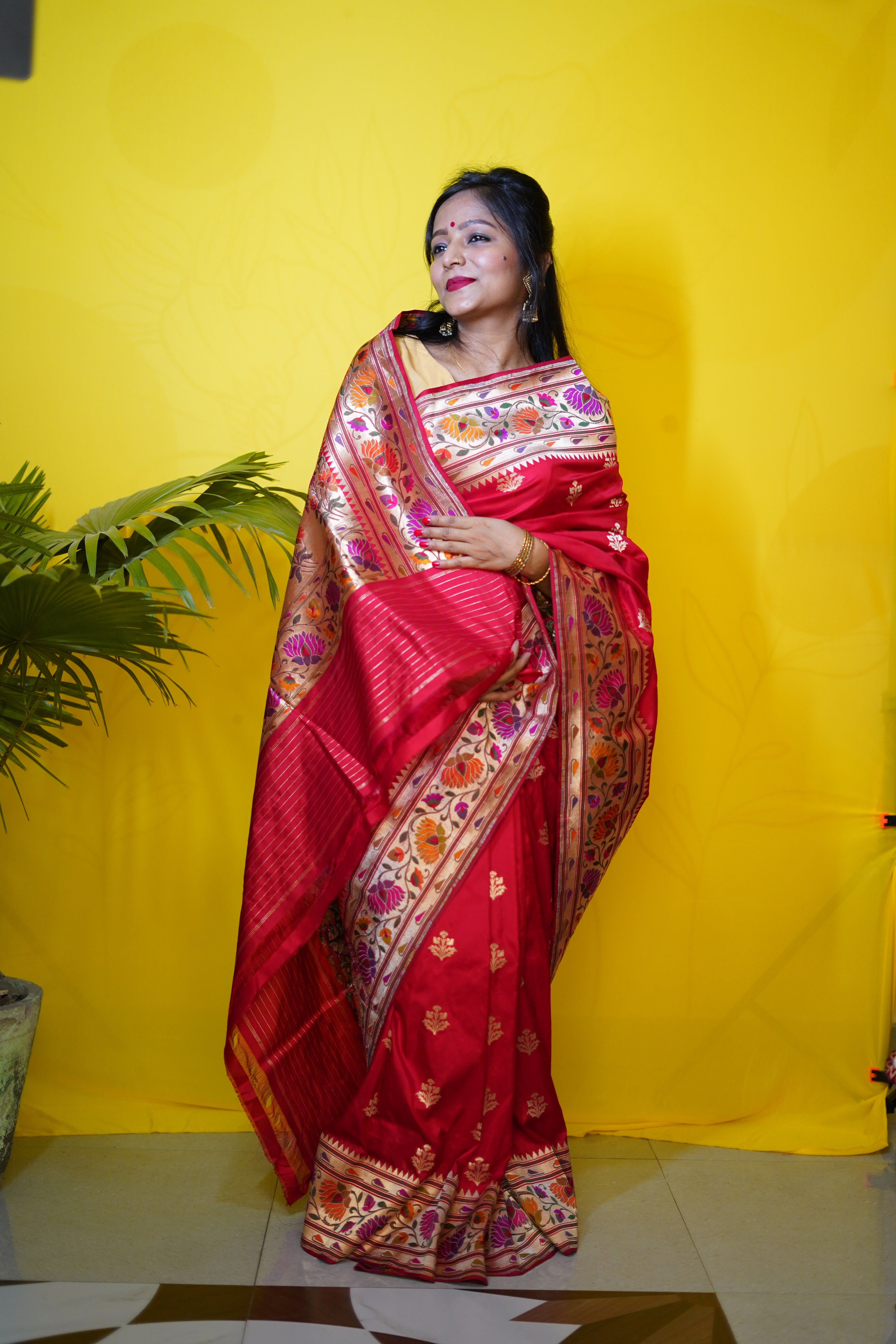 Pure Banarasi Handloom Katan Paithani Saree