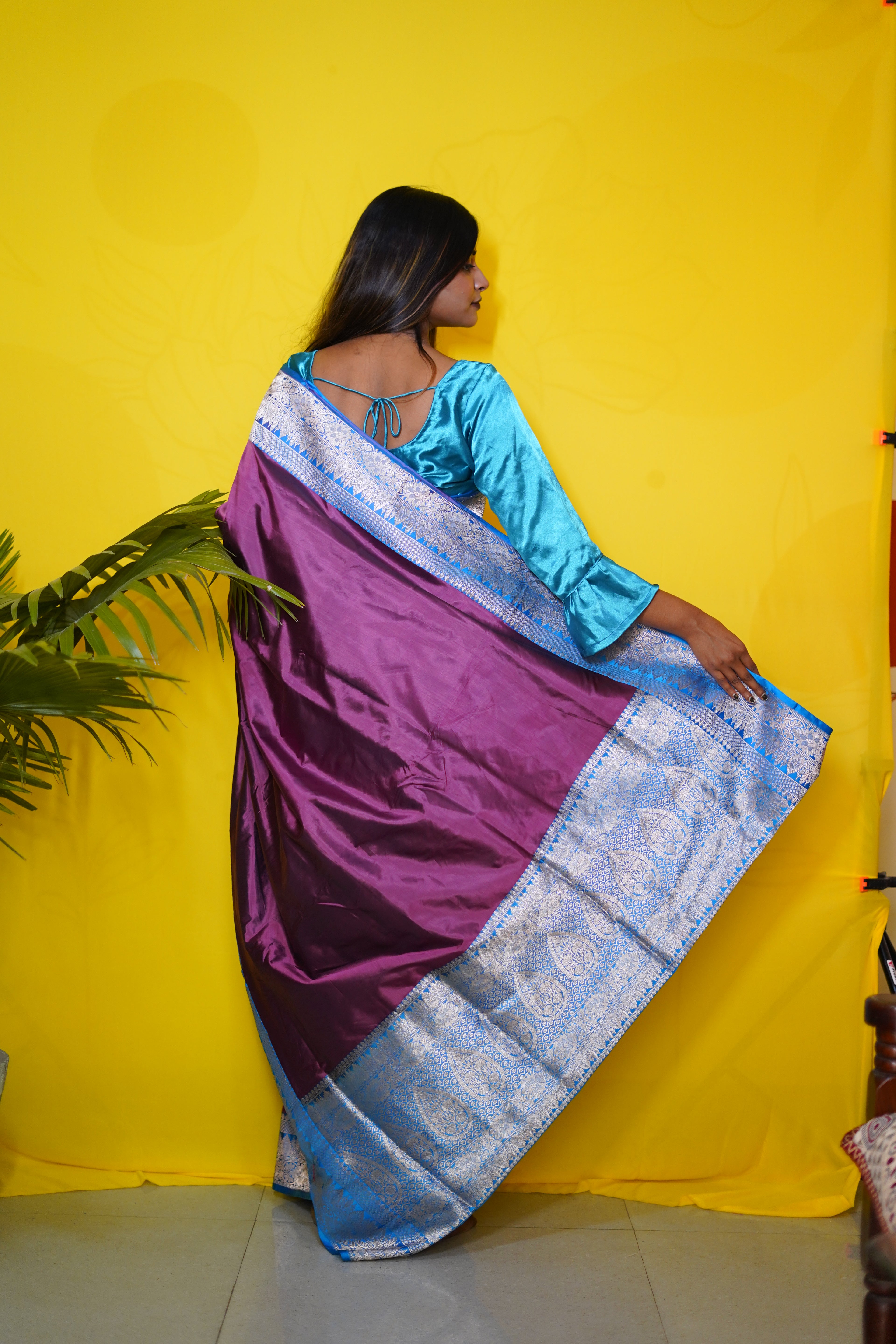 Pure Banarasi Handloom Katan Valkalam Saree