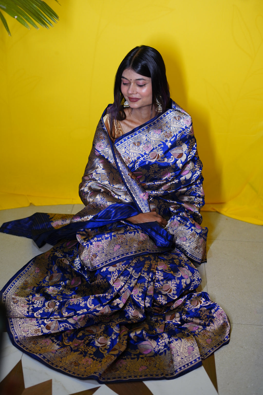 Pure Banarasi Handloom Katan Jamdani Patola Saree