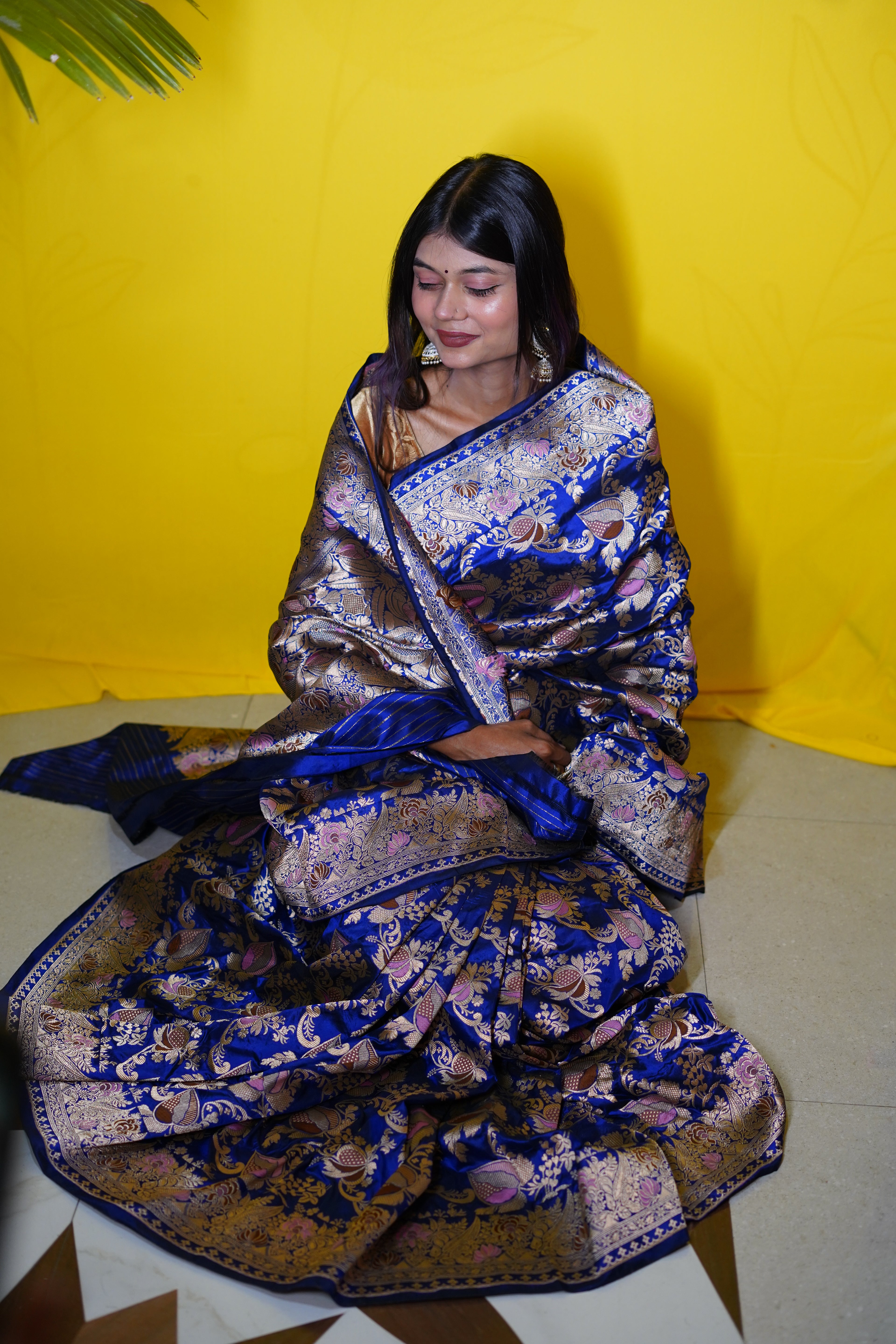 Pure Banarasi Handloom Katan Jamdani Patola Saree