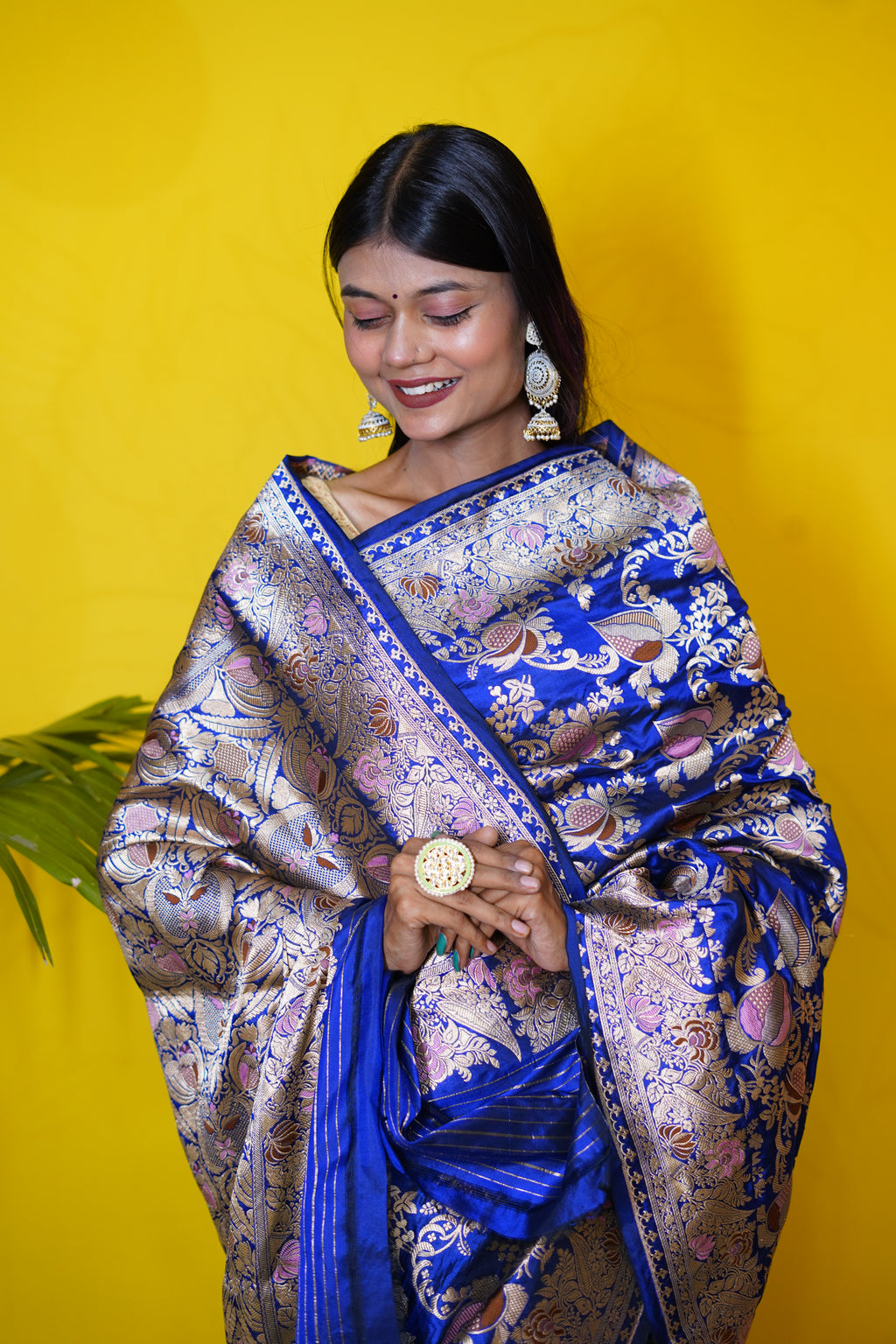Pure Banarasi Handloom Katan Jamdani Patola Saree