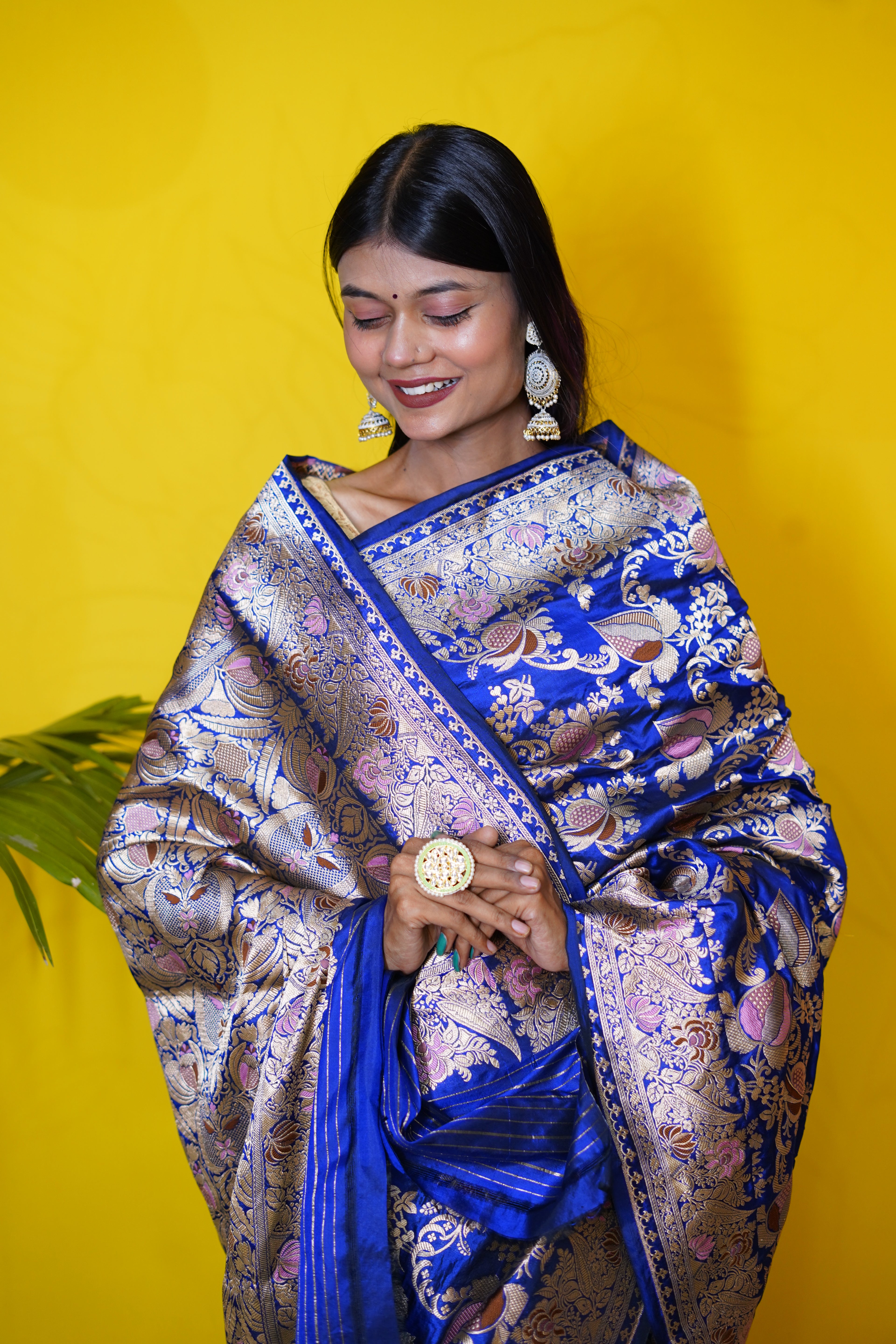 Pure Banarasi Handloom Katan Jamdani Patola Saree