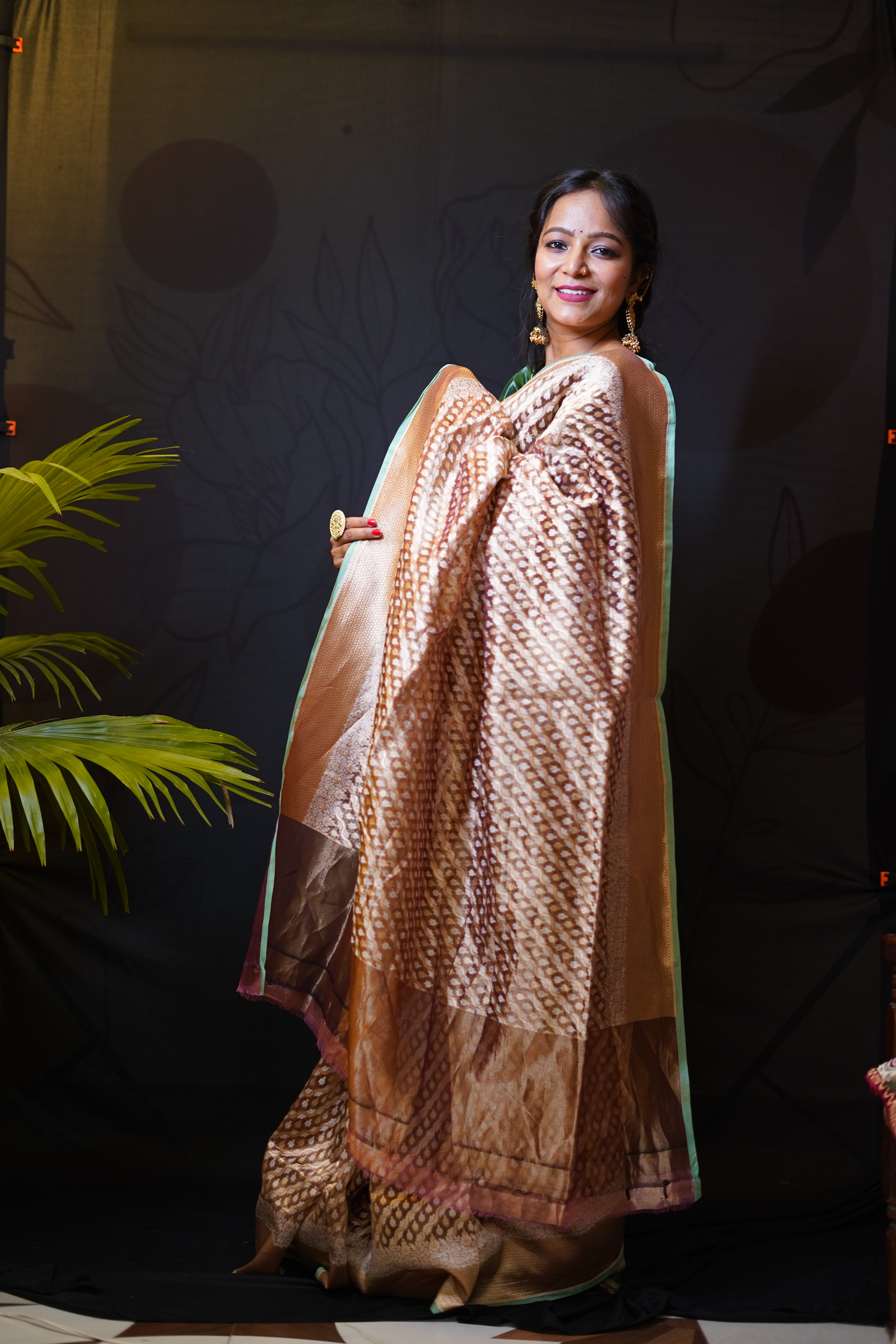 Pure Banarasi Handloom Nilambari Tissue Saree