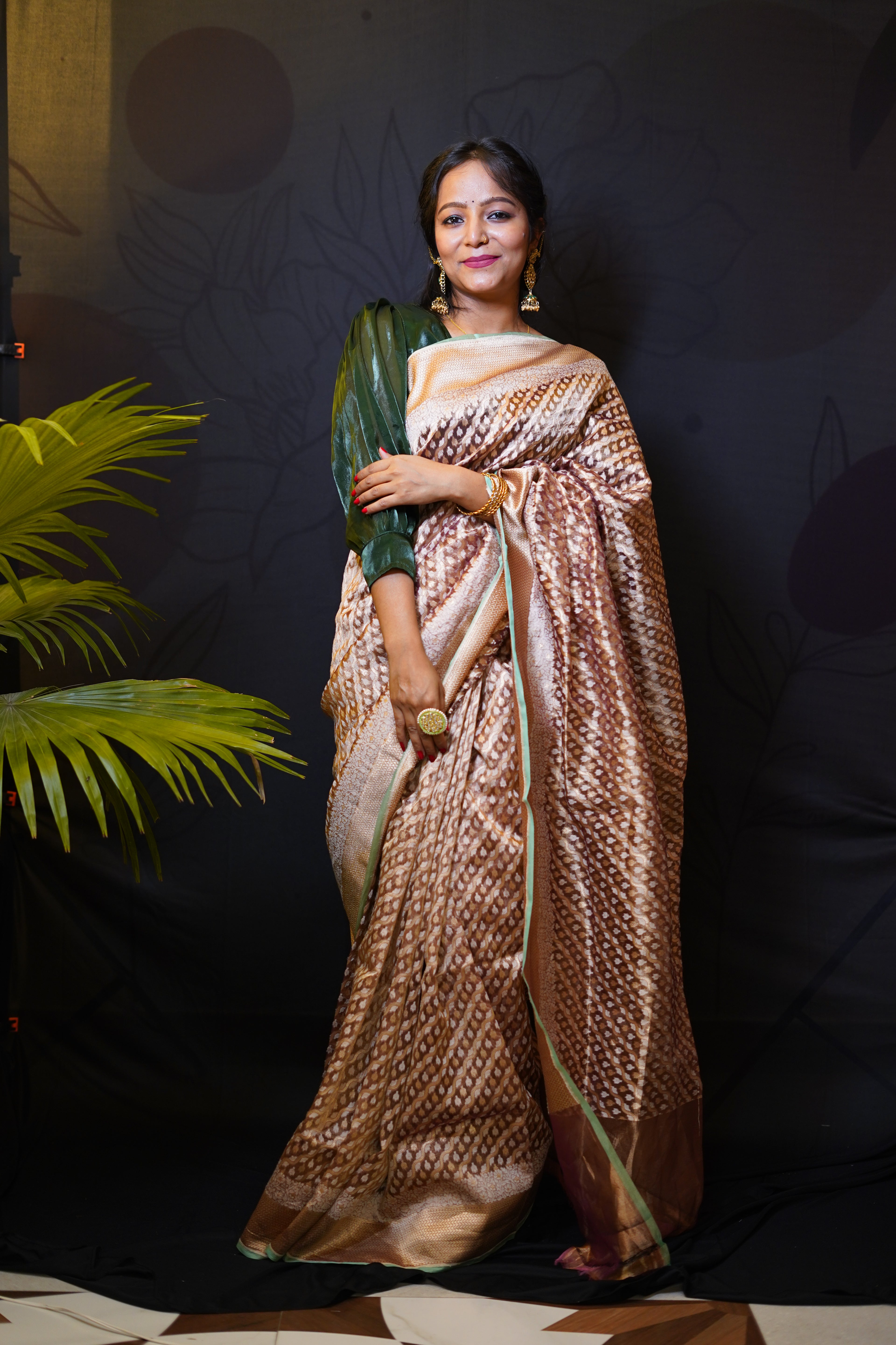 Pure Banarasi Handloom Nilambari Tissue Saree