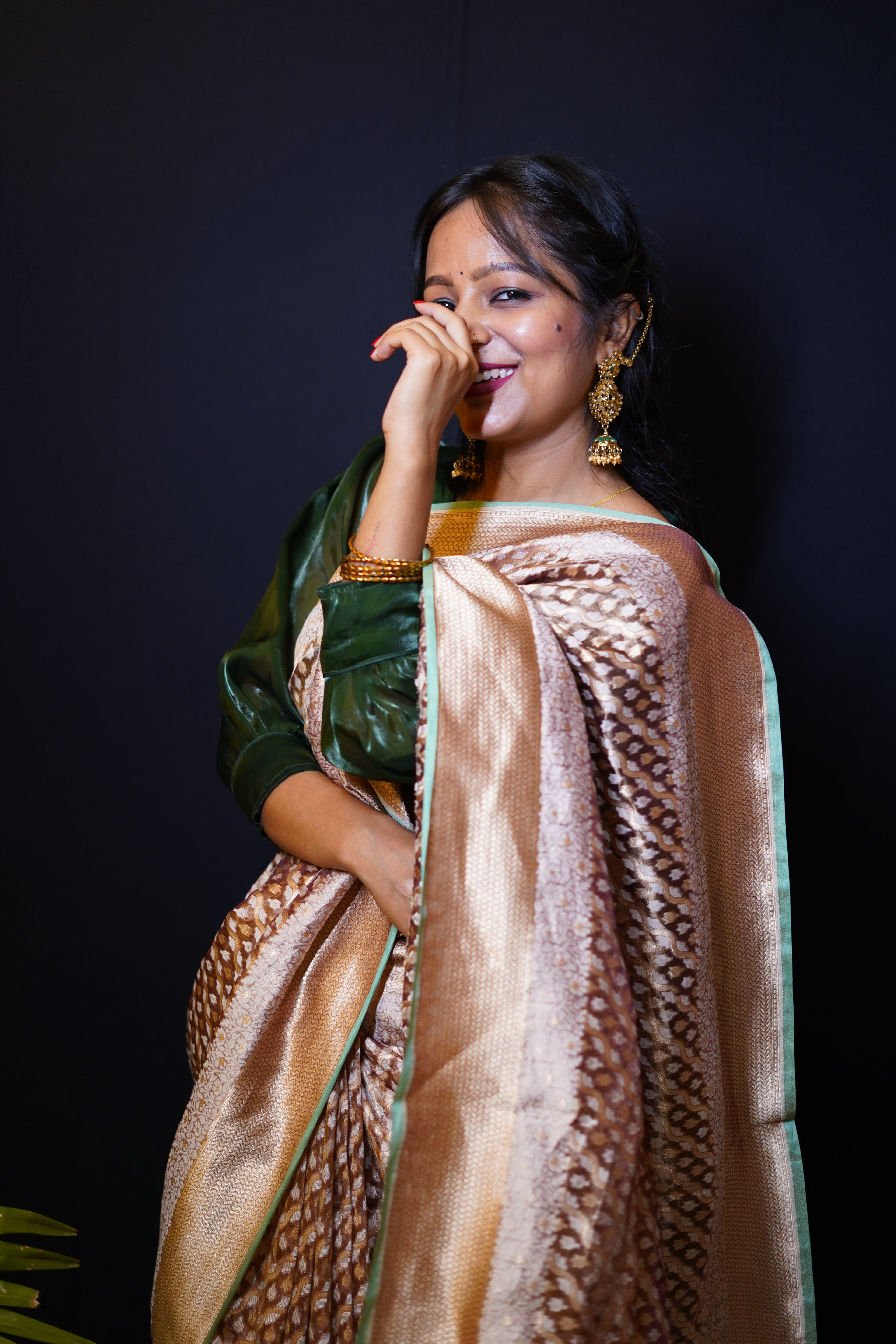 Pure Banarasi Handloom Nilambari Tissue Saree
