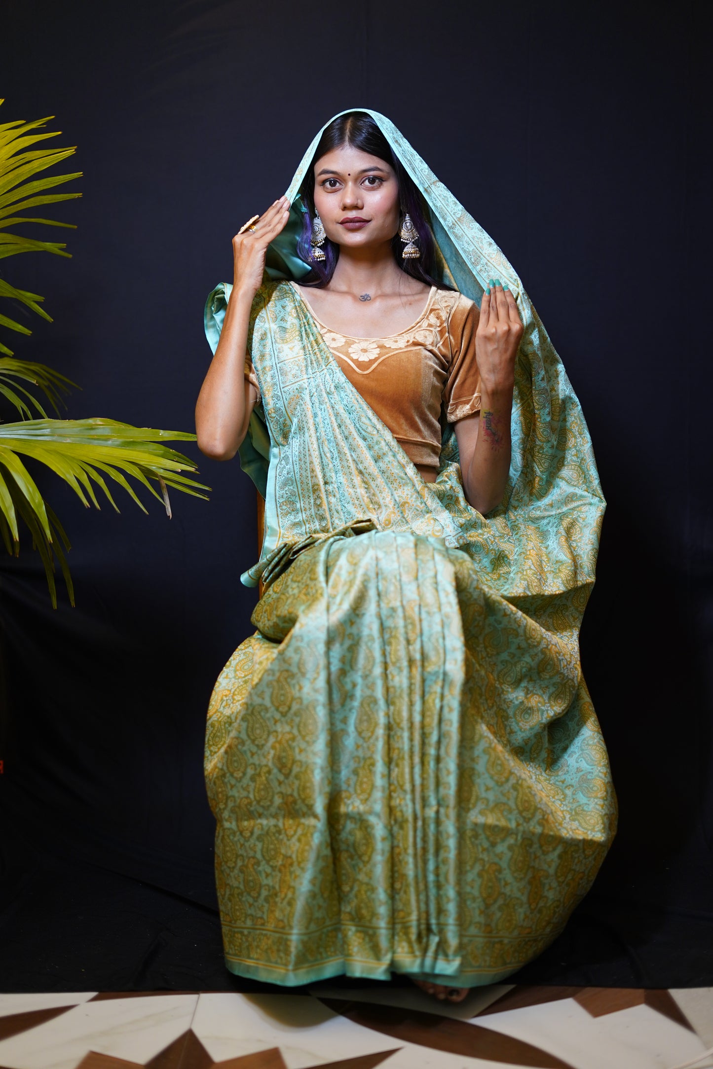 Pure Banarasi Handloom Katan Jamawar Saree