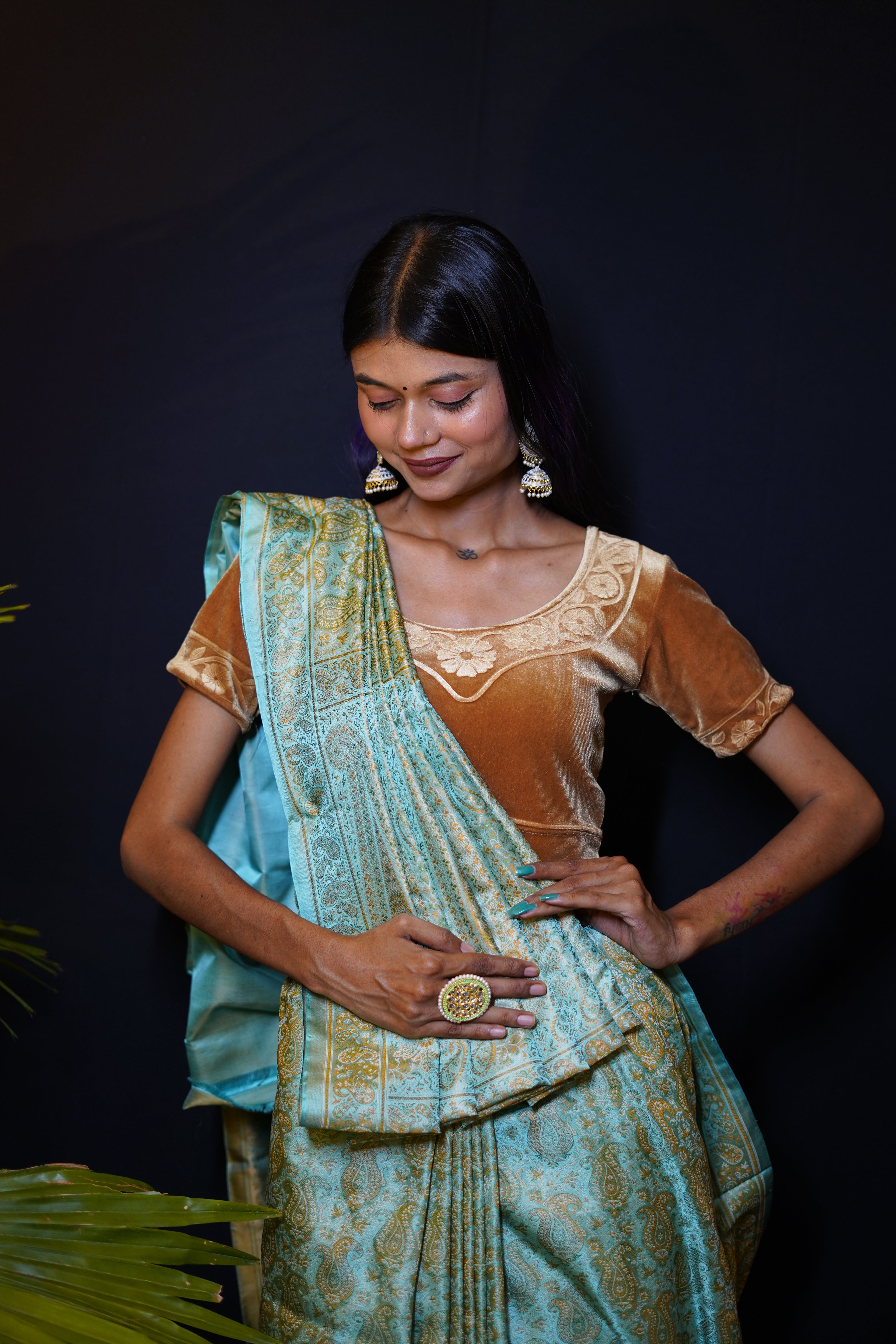 Pure Banarasi Handloom Katan Jamawar Saree