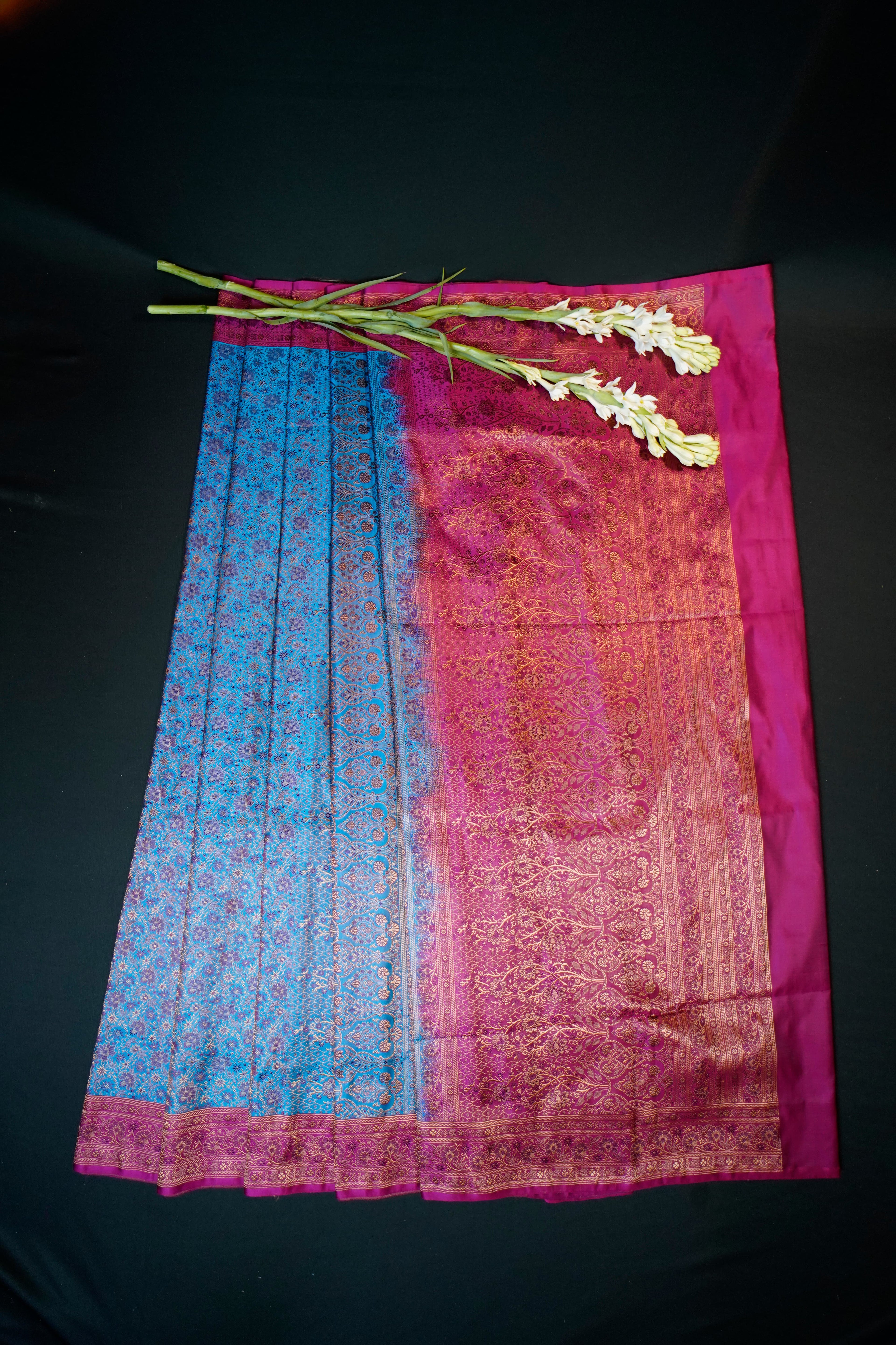 Pure Banarasi Handloom Katan Tanchui Saree
