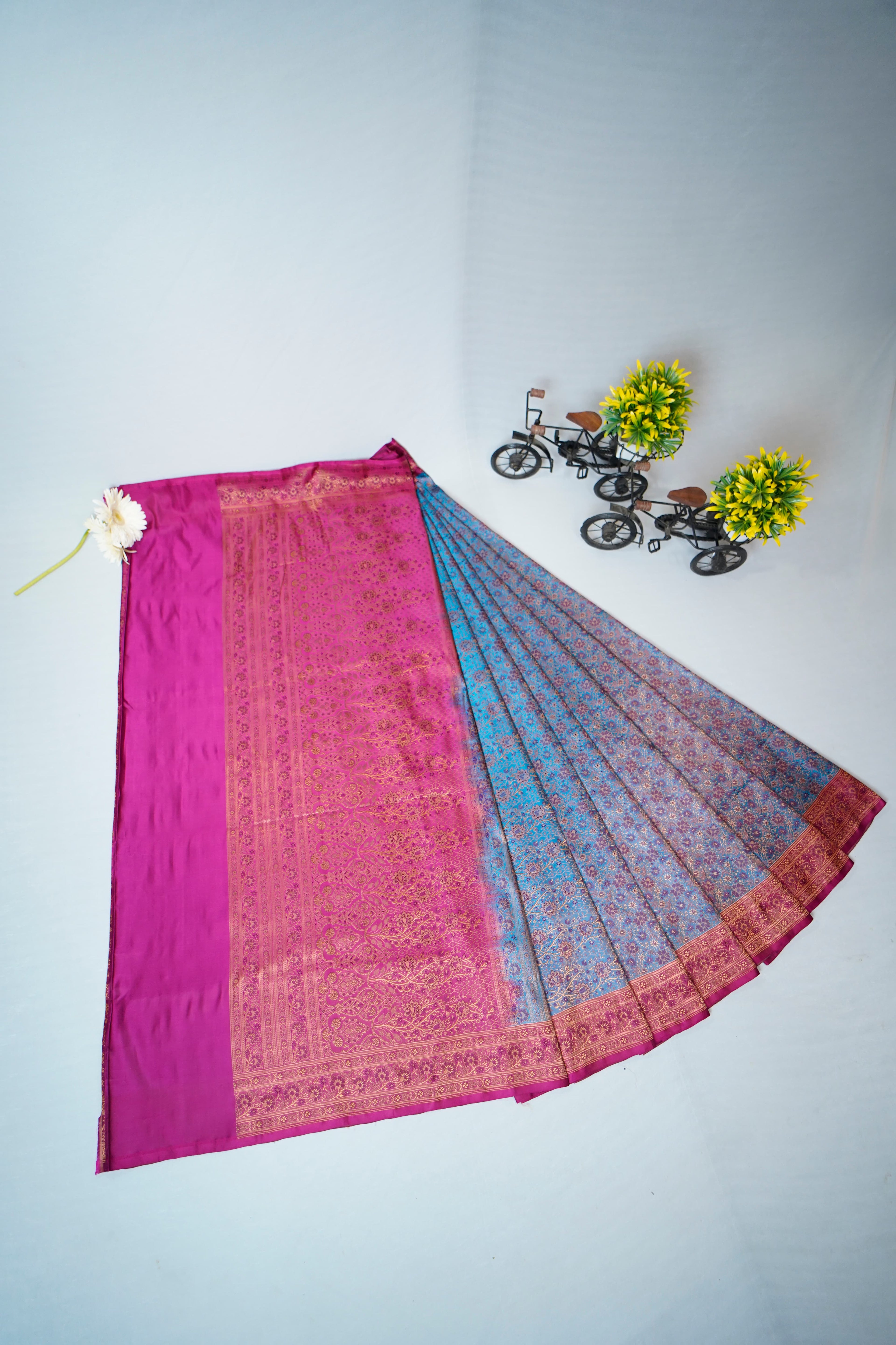Pure Banarasi Handloom Katan Tanchui Saree