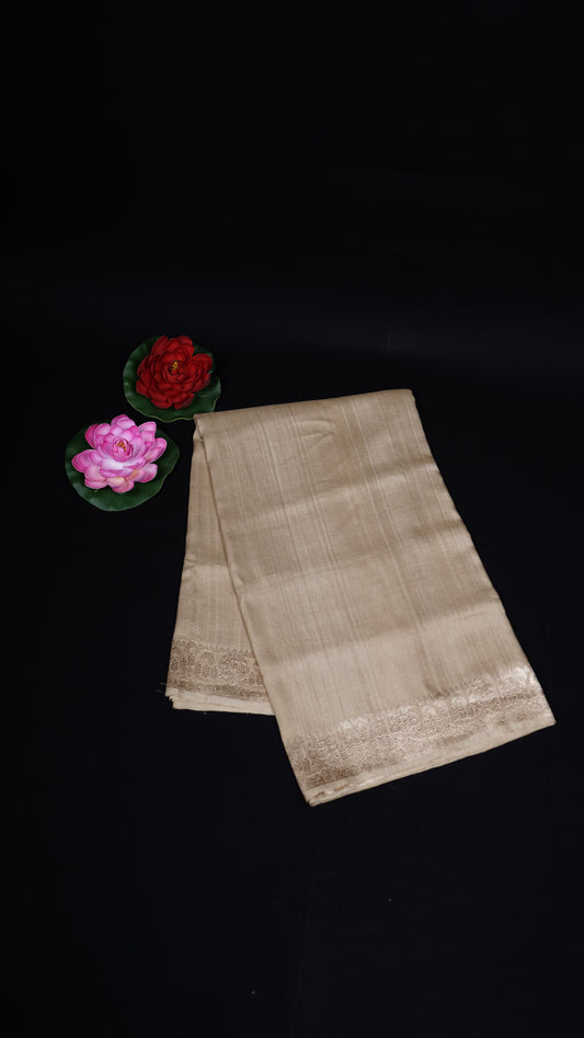 Pure Banarasi Handloom Katan Tussar Valkalam Saree