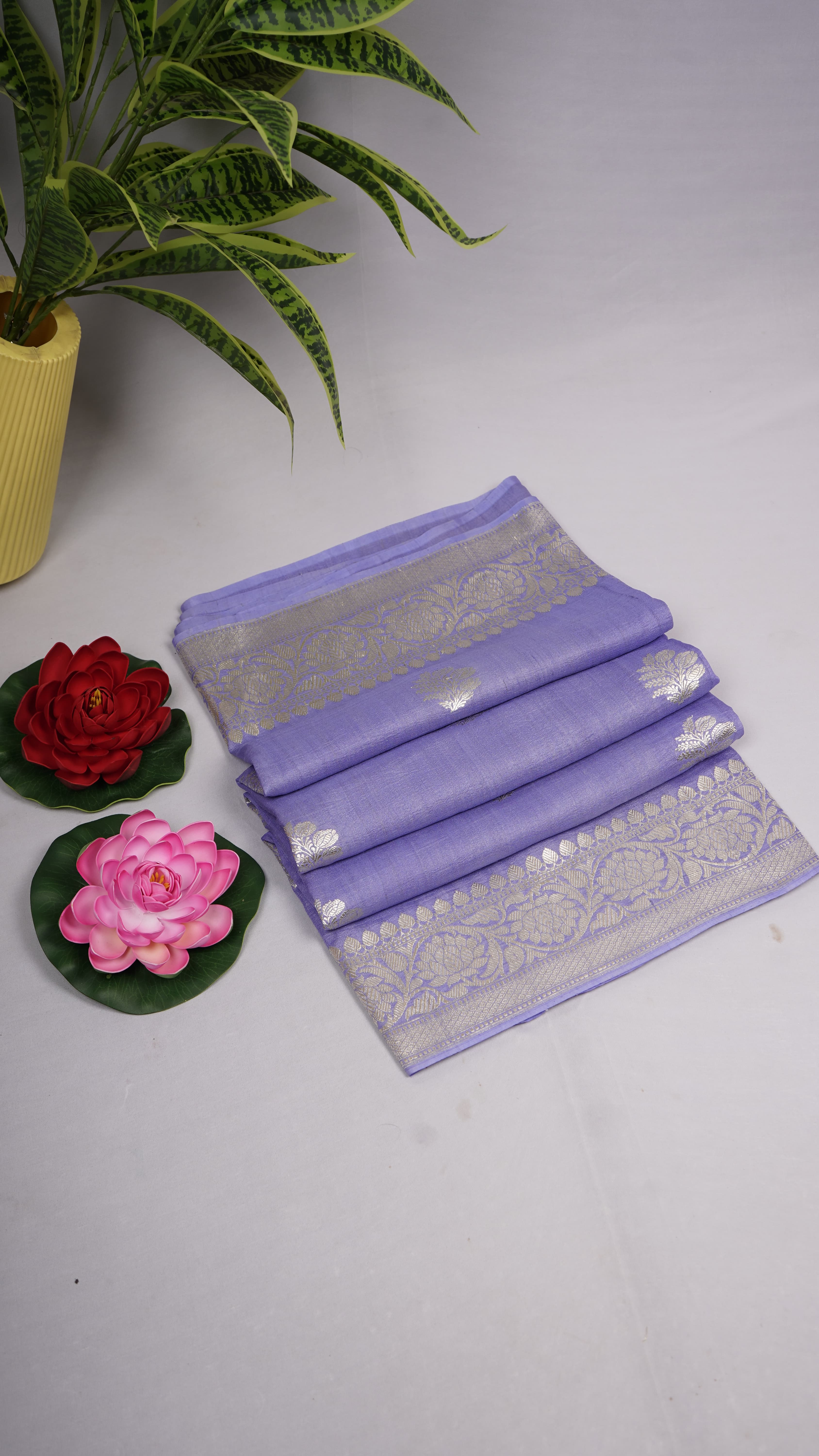 Pure Banarasi Handloom Tussar Georgette Saree